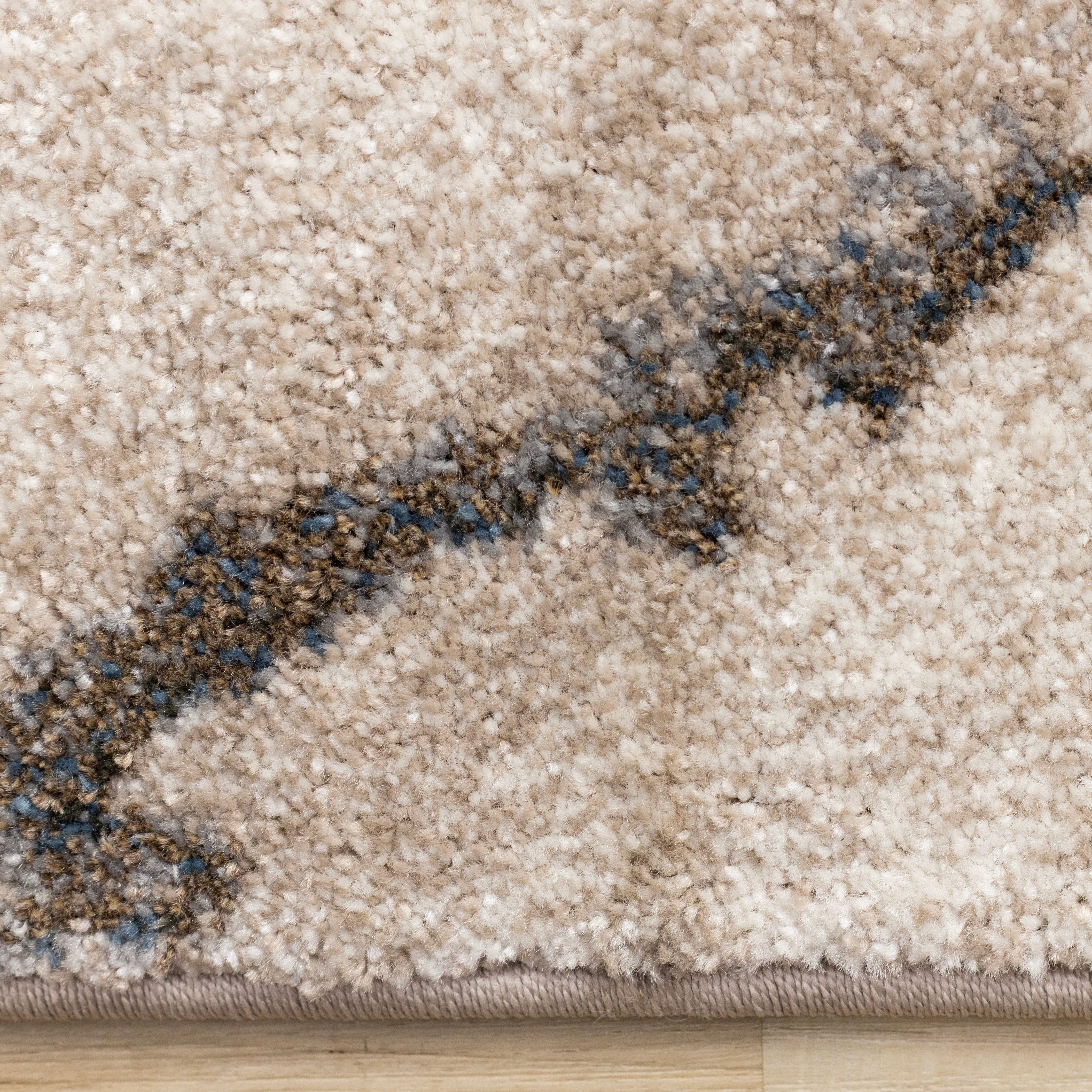 Shade Taupe Black White Organic Layers Rug
