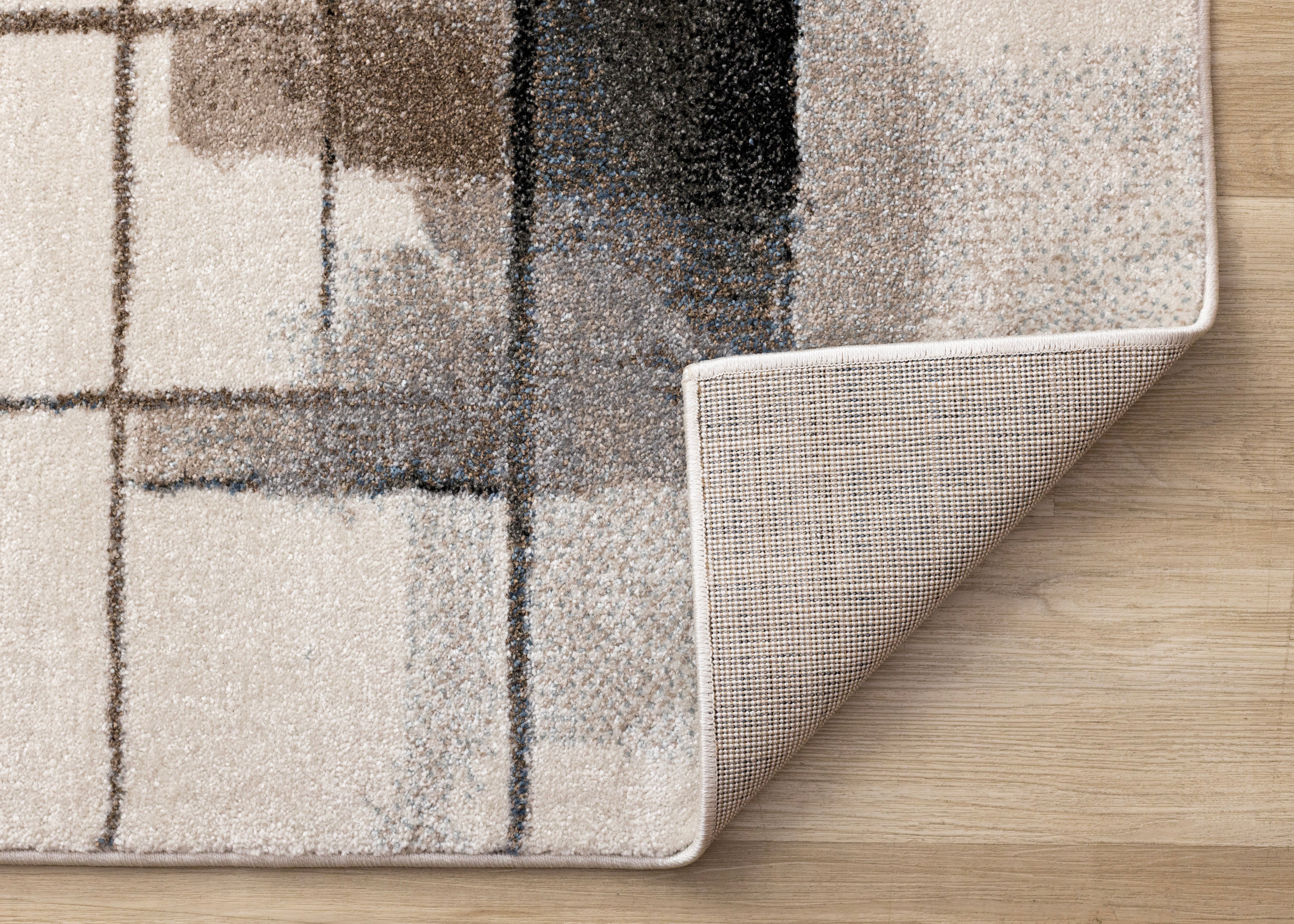 Shade White Black Taupe Brown Modern Design Rug