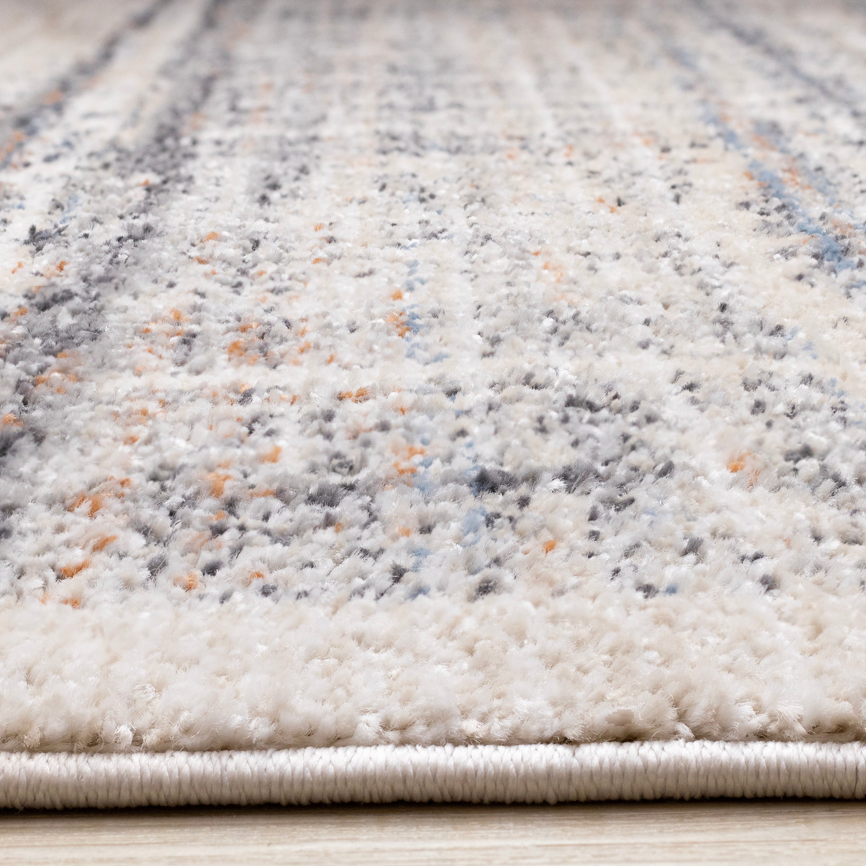 Swift Cream Taupe Distressed Lines Rug