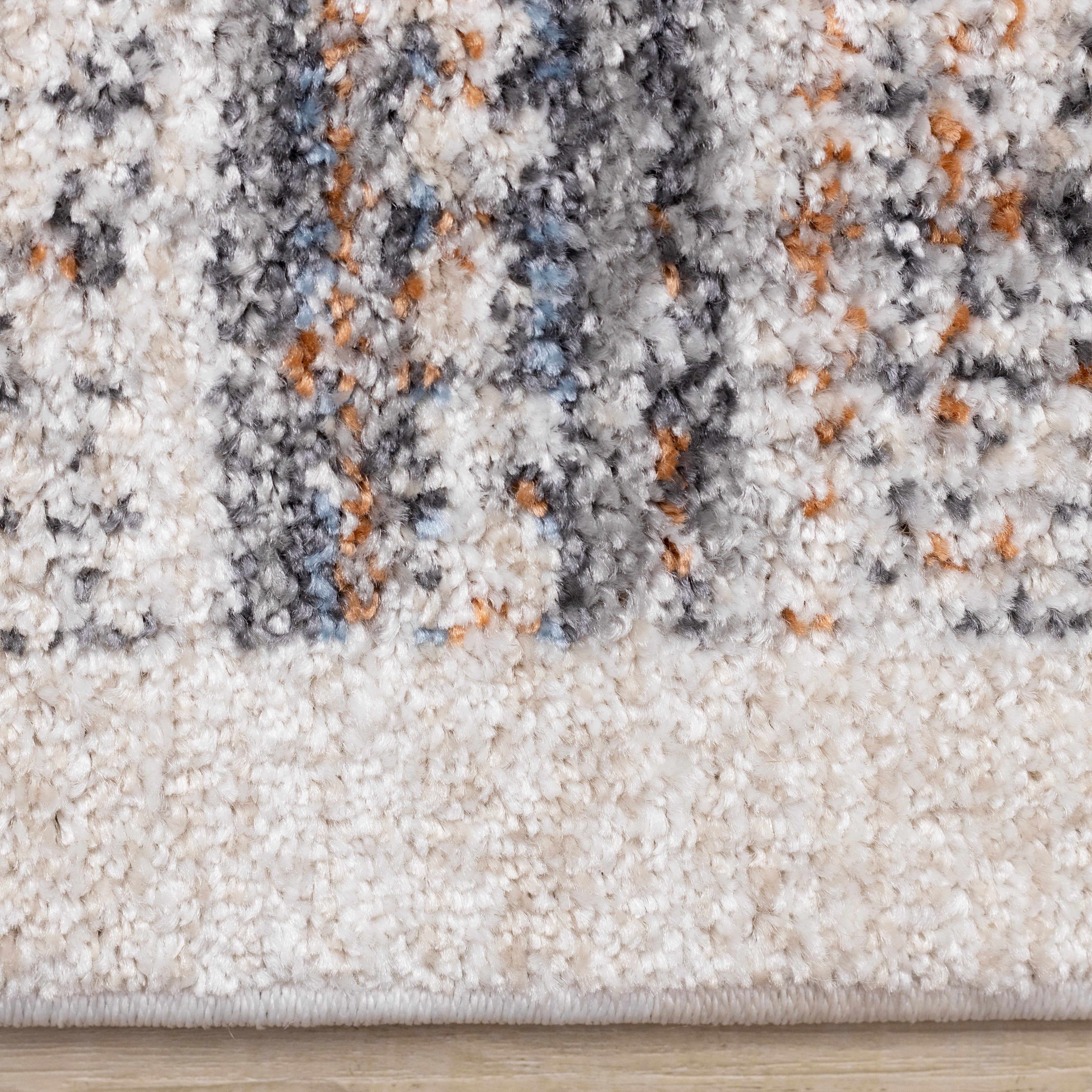 Swift Cream Taupe Distressed Lines Rug