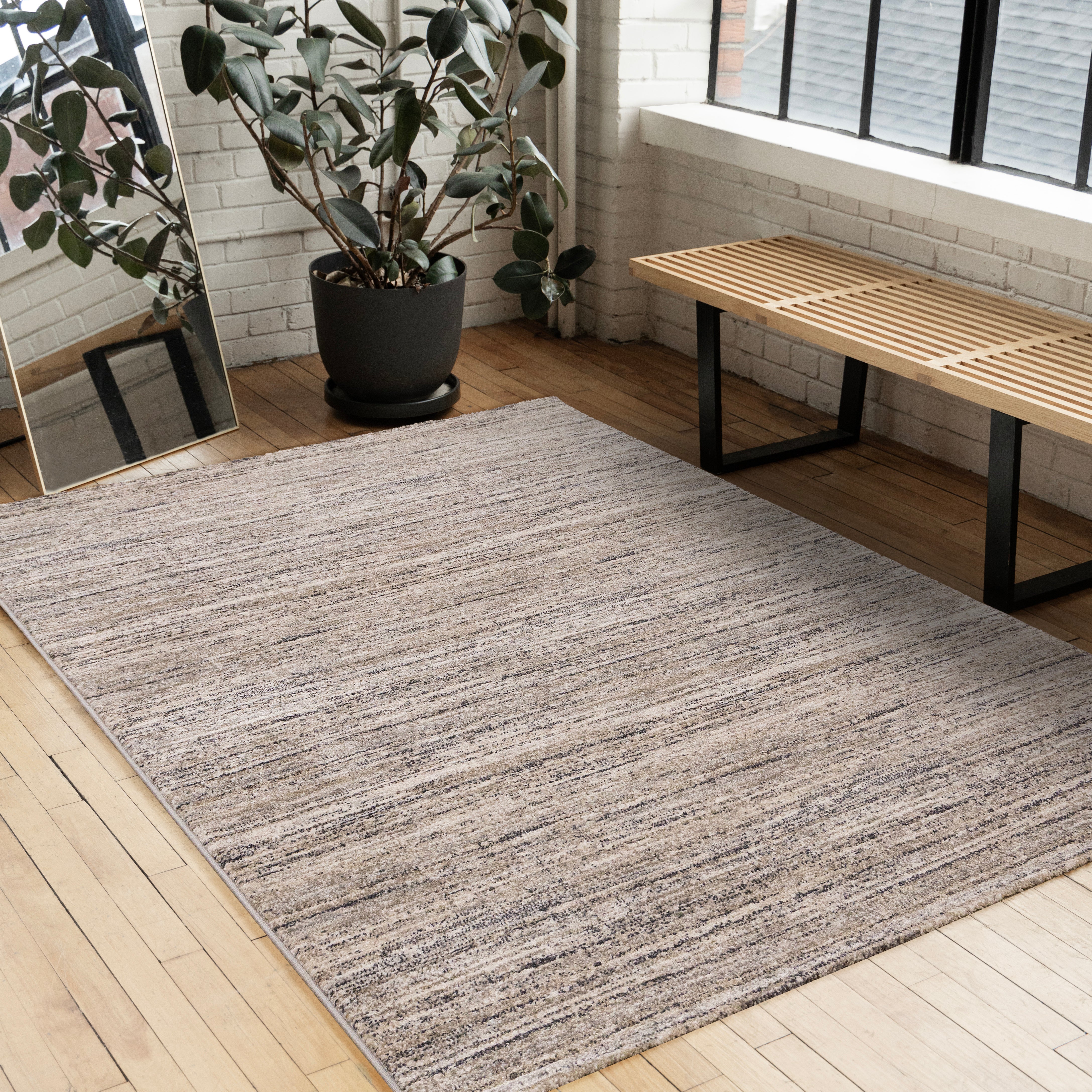 Swift Grey White Taupe Distressed Rug