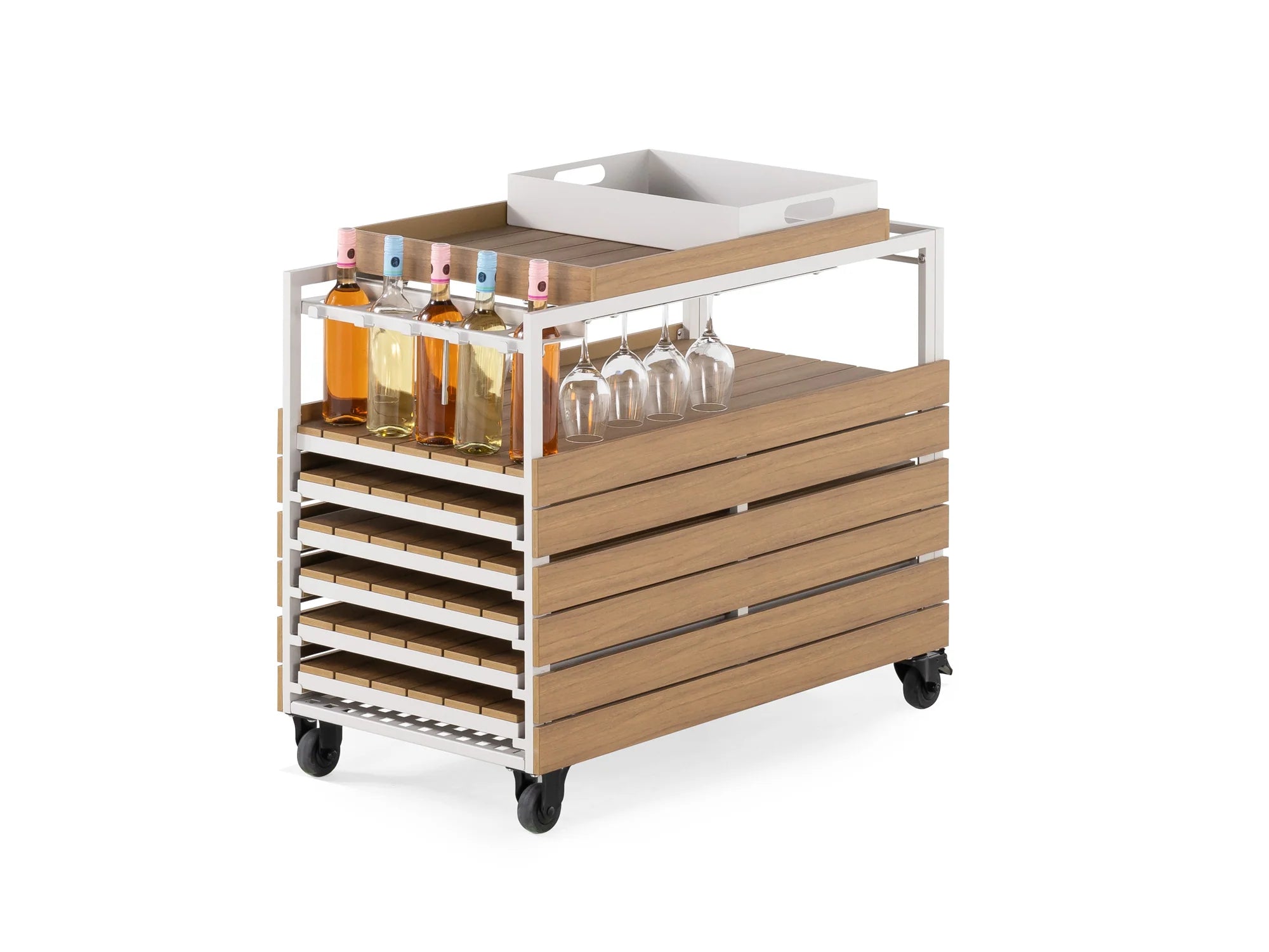 Transformer Outdoor Bar Cart - Panel Storage