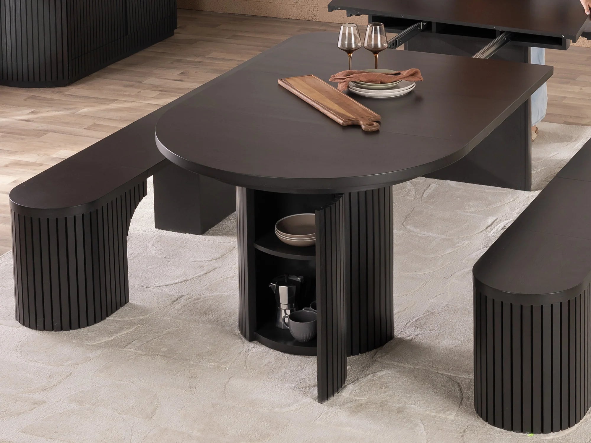 Transformer Round Dining Set - The Family | Table, 4x Transformer Round Chairs