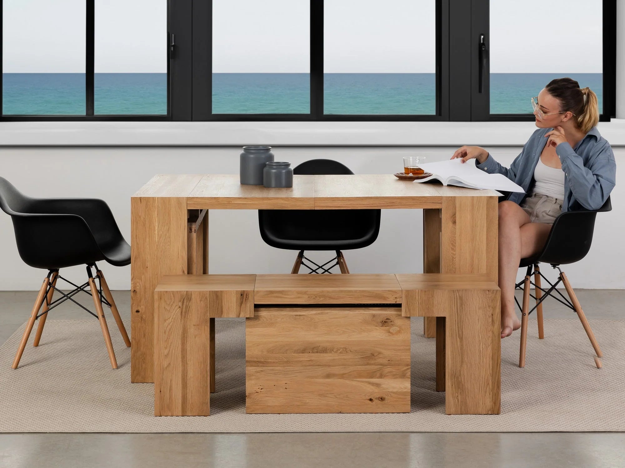 Transformer Dining Table and Bench Set - The Practical Holiday Bundle