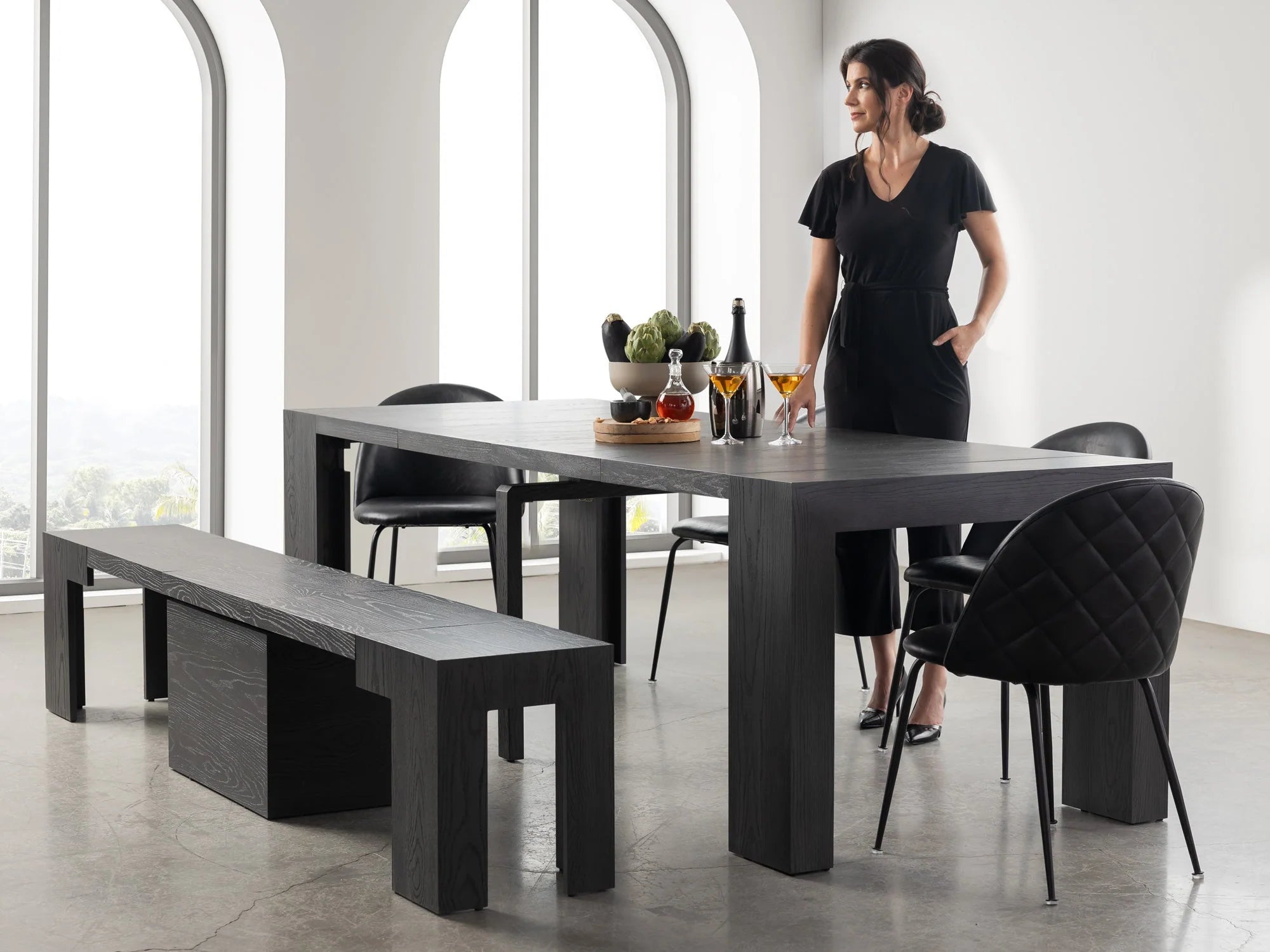 Transformer Dining Table and Bench Set - The Practical Holiday Bundle