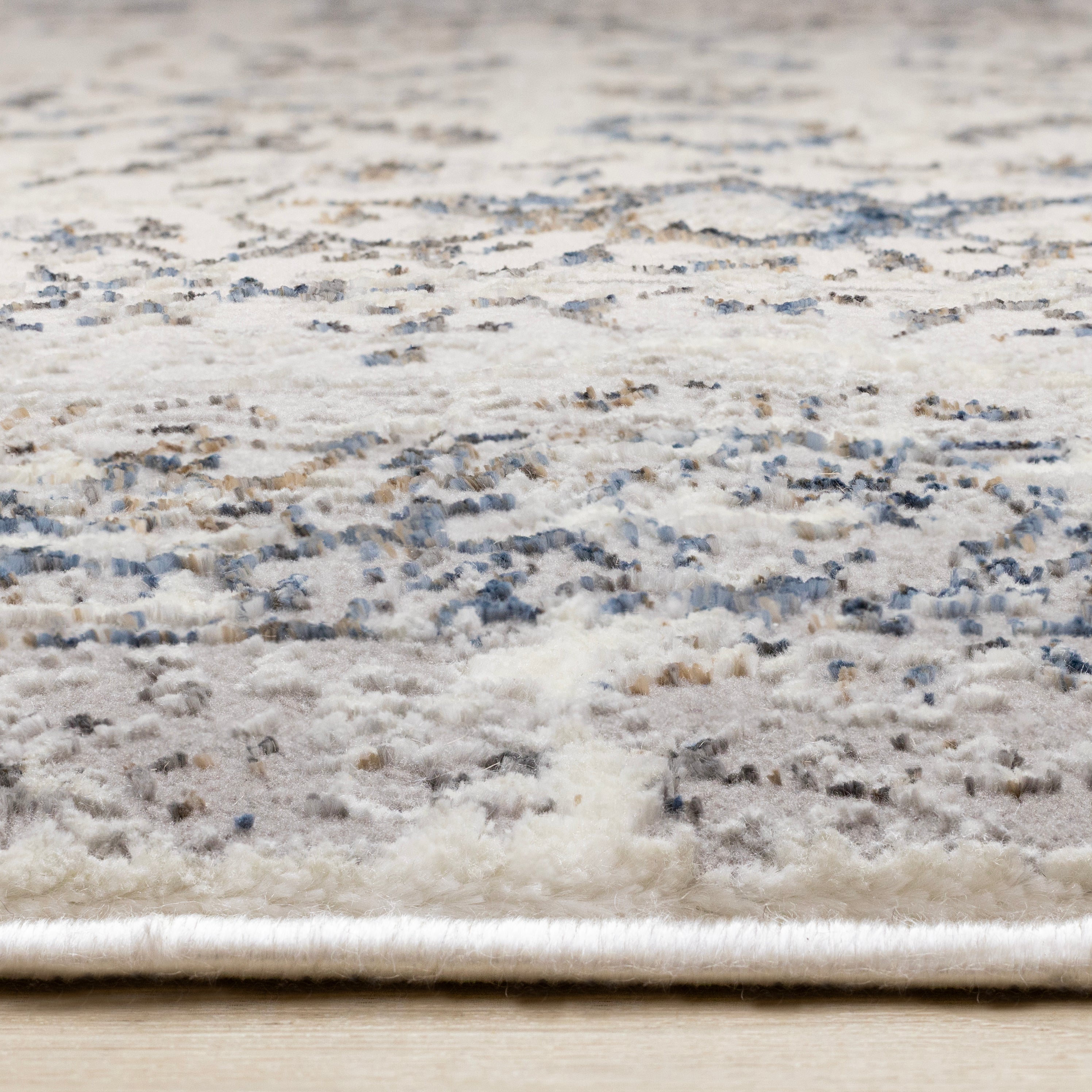 Zola Cream Blue Black Elegant Classic Rug