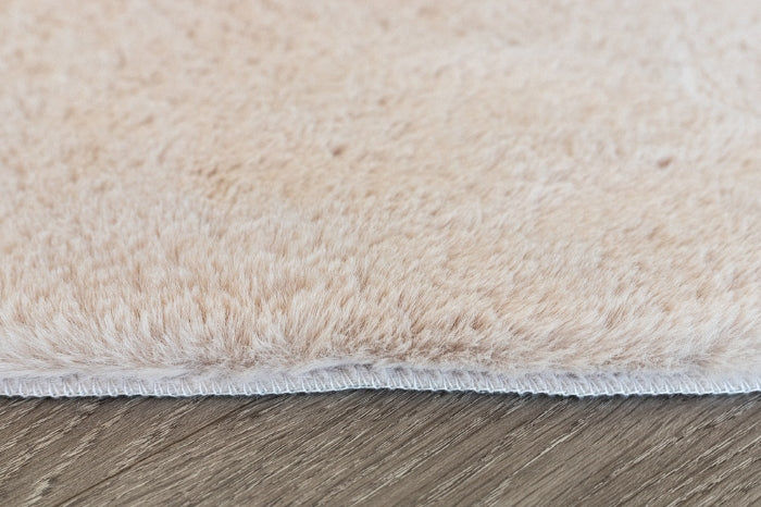 Faux Rabbit Fur Beige - Rectangle FRF-44BGE