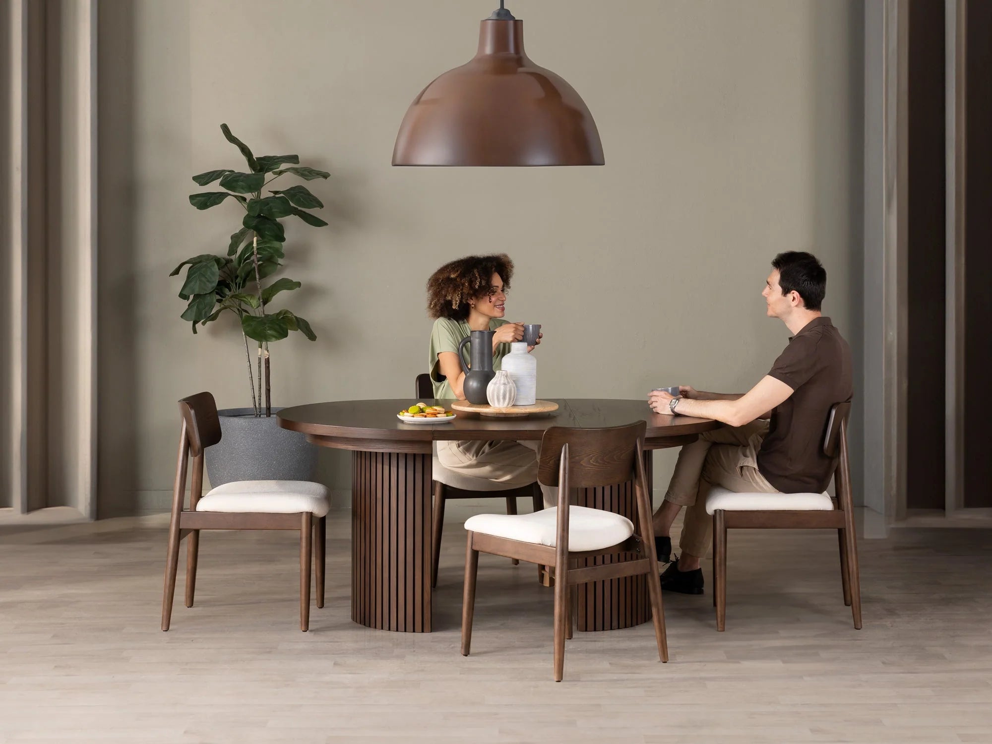 Transformer Round Dining Set - The Family | Table, 4x Transformer Round Chairs
