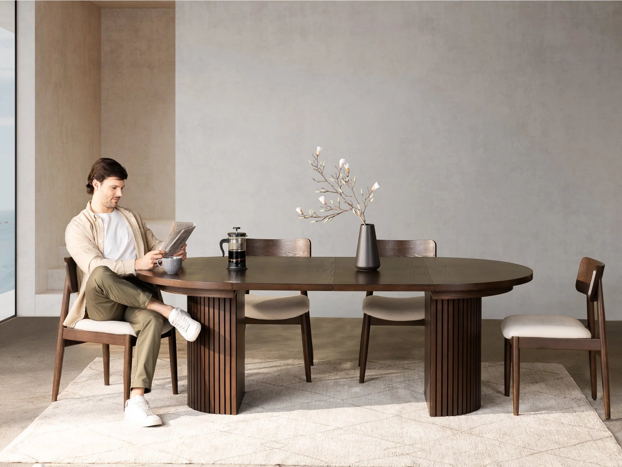 Transformer Round Dining Set - The Family | Table, 4x Transformer Round Chairs