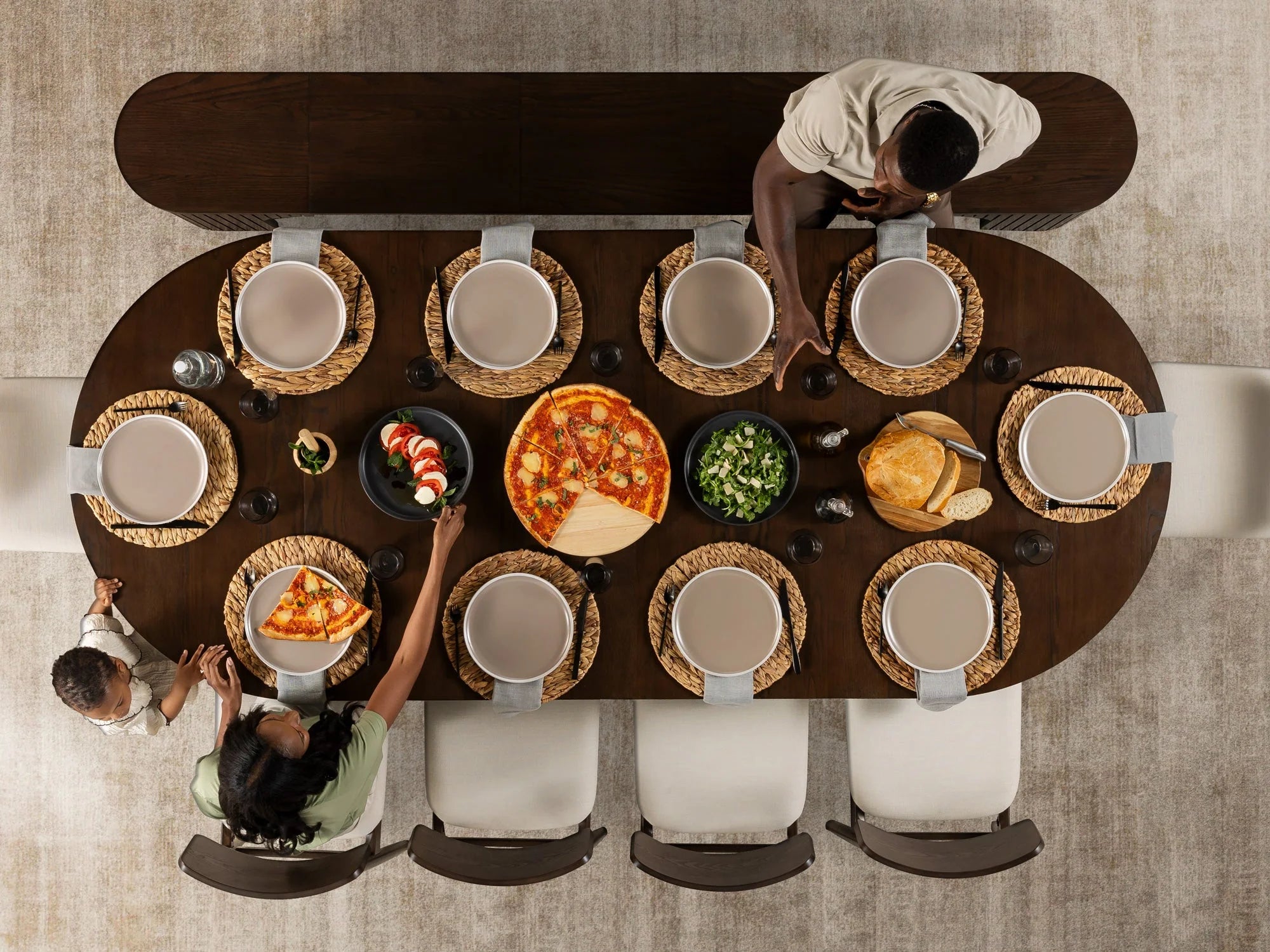 Transformer Round Dining Set - The Family | Table, 4x Transformer Round Chairs