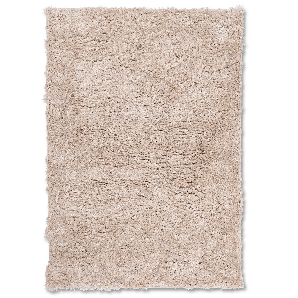 Flokati Polyester Powerloom Shag Rug FLO-BIEGE