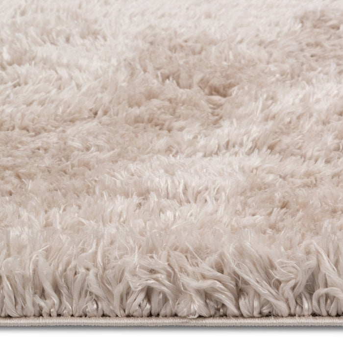 Flokati Polyester Powerloom Shag Rug FLO-BIEGE