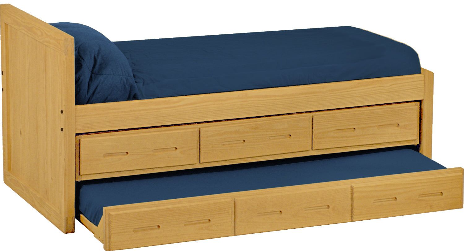 Captain's Bed with Drawers and Trundle, Full, By Crate Designs. 4411