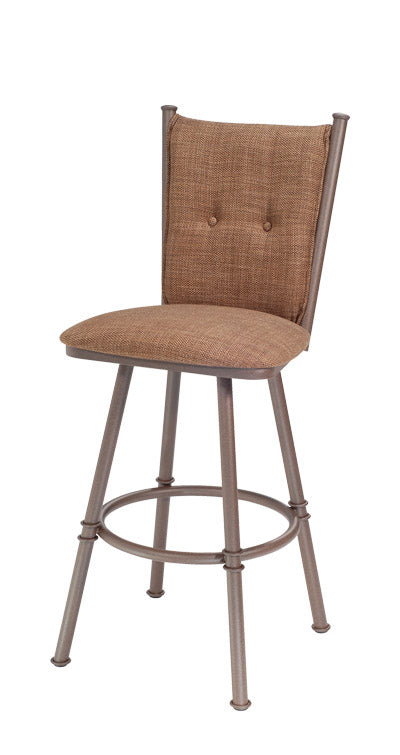 Arthur I - Swivel Stool with Upholstered Seat and Backrest by Trica - Stools Canada