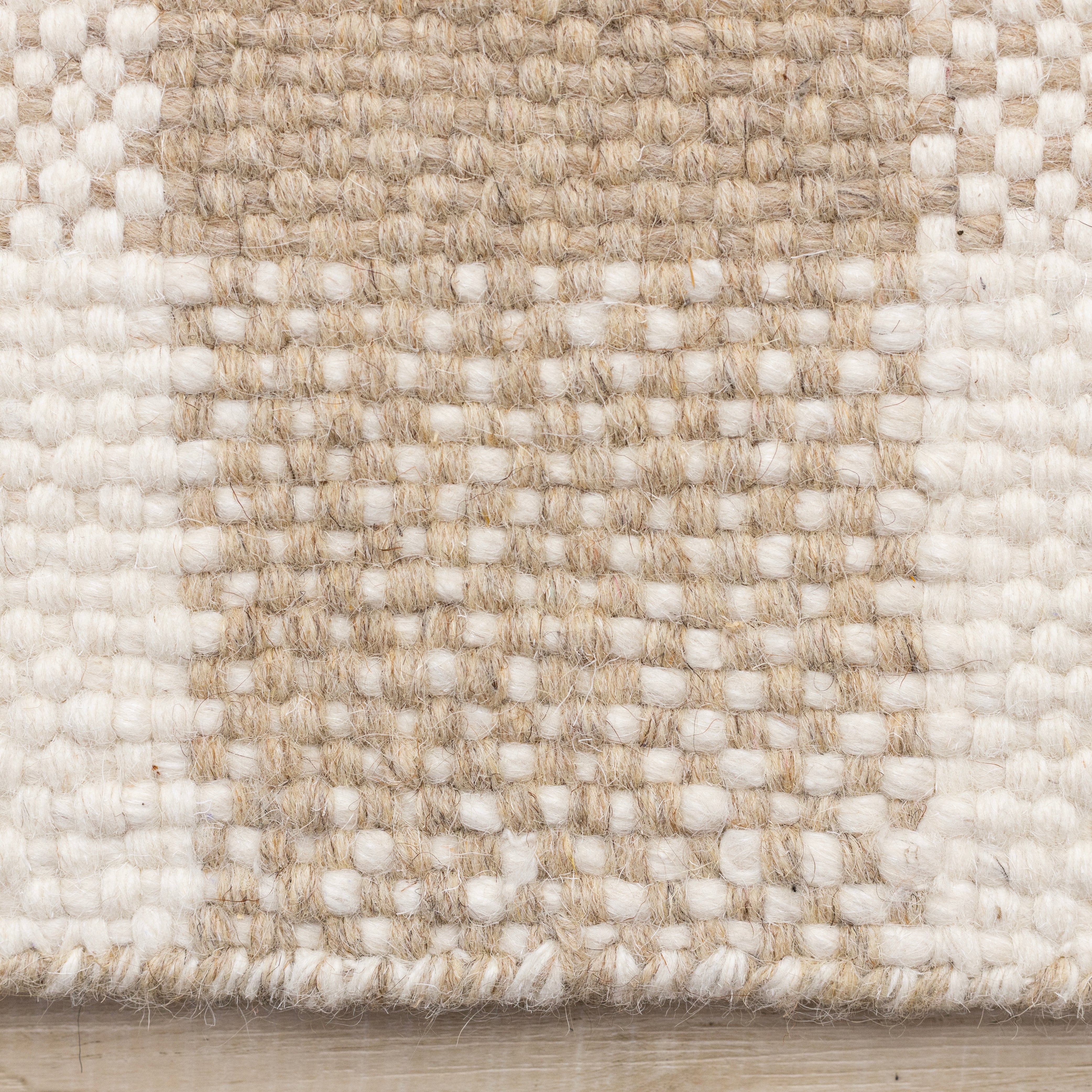 Ascent Beige White Plaid Design