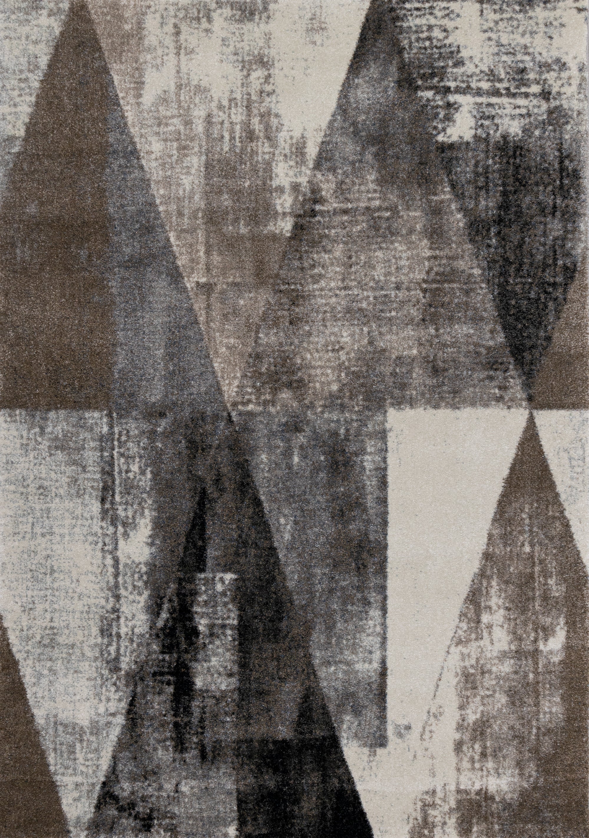 Breeze Cream Brown Grey Robust Triangle Rug