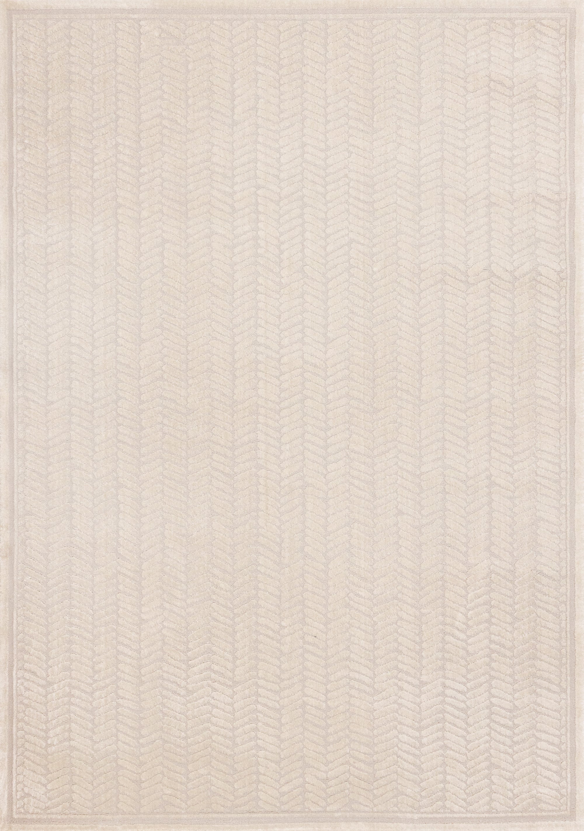 Ellington Cream Herringbone Columns Rug