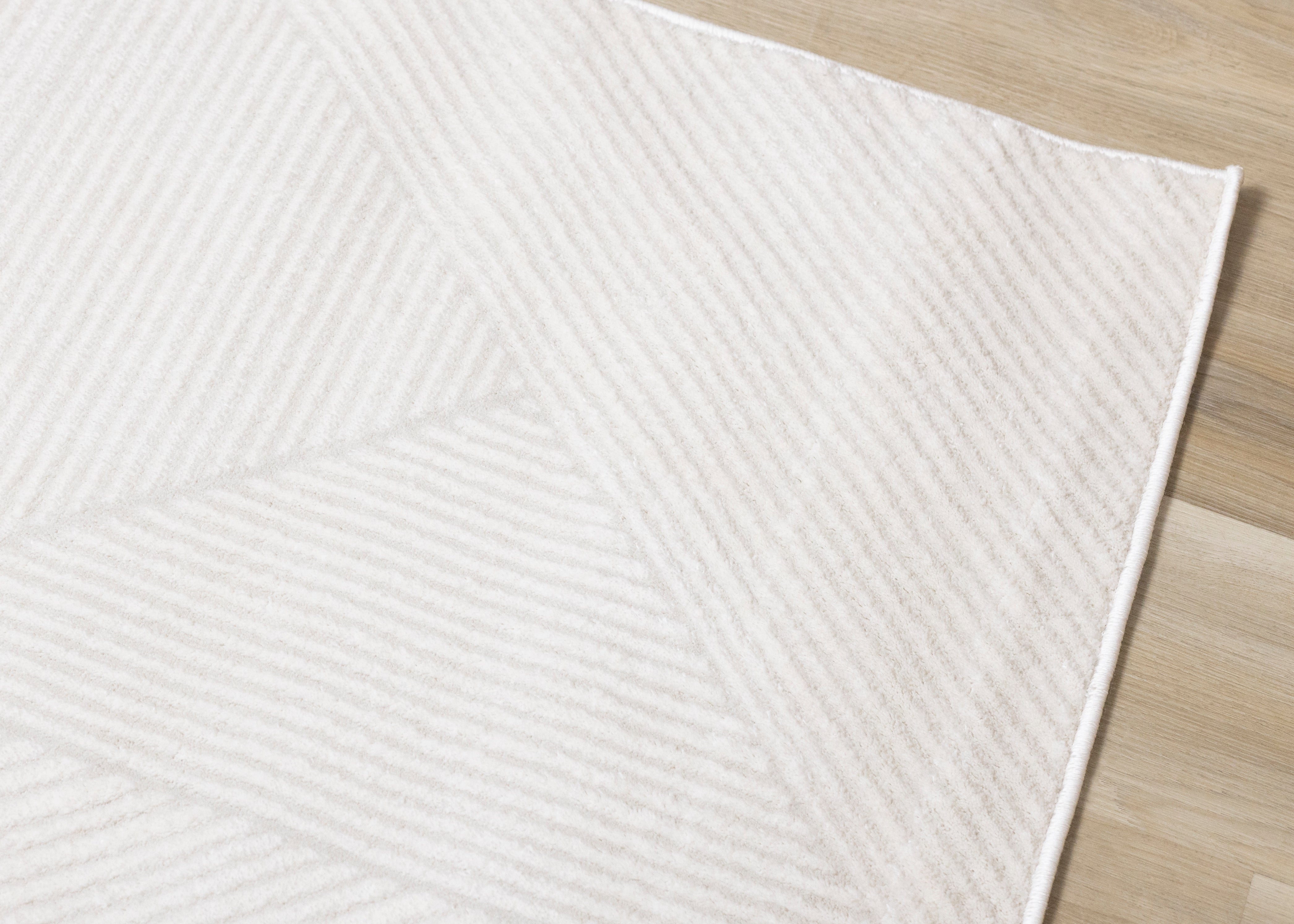 Hayden Light Cream Diamond Block Pattern Rug