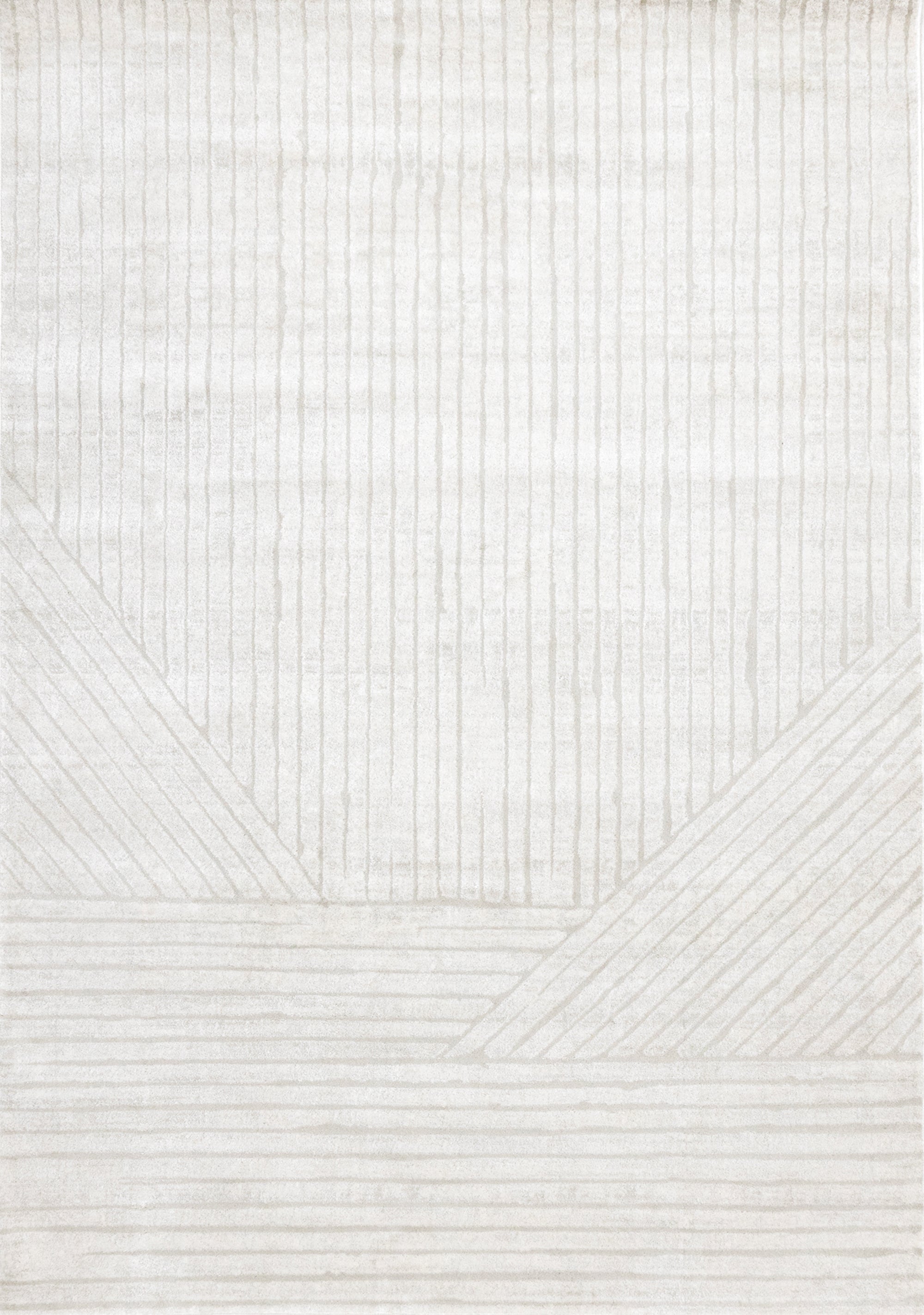 Hayden Light Cream Modern Lines Rug