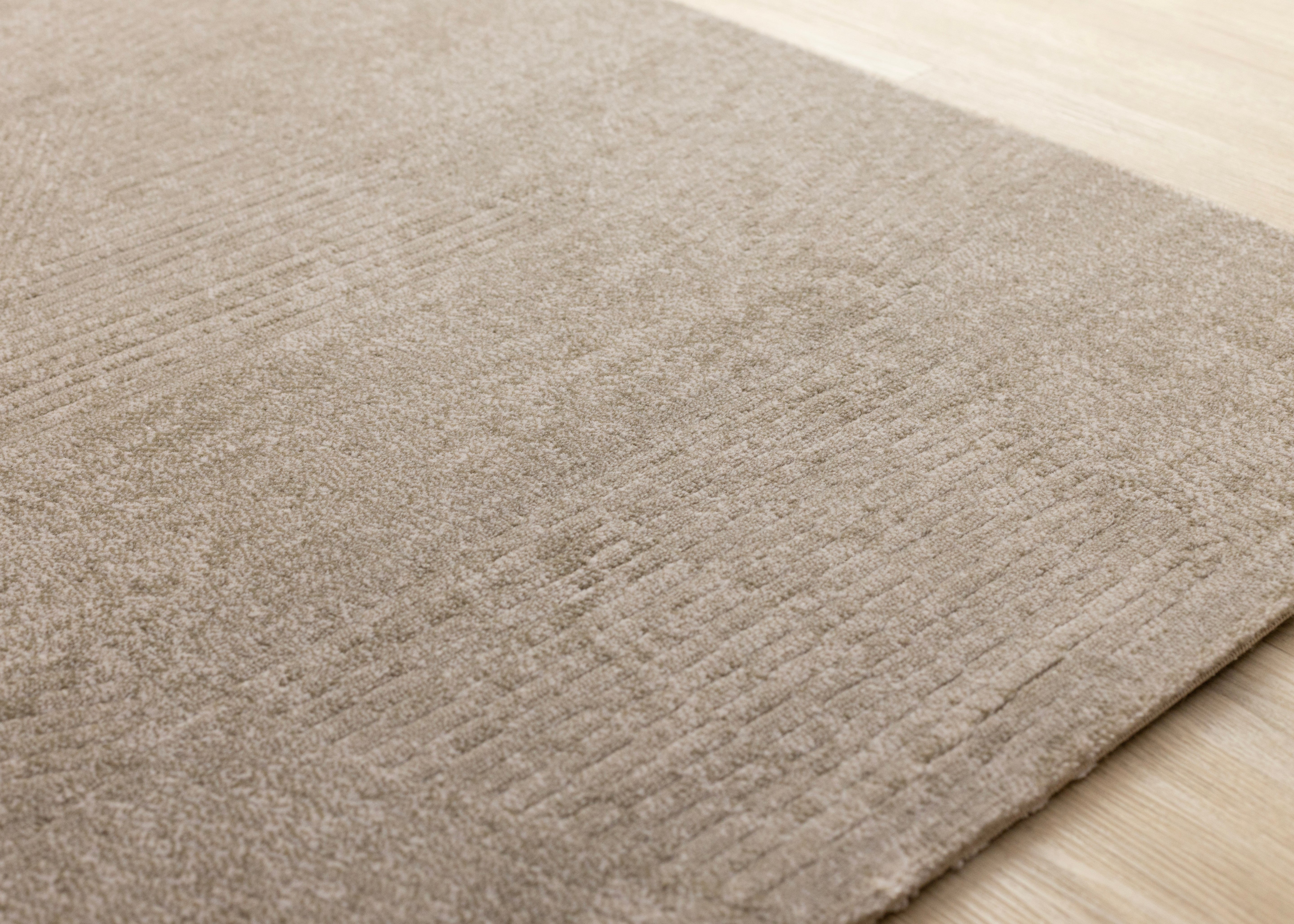 Himalaya Green Taupe Striped Geometric Shapes Rug