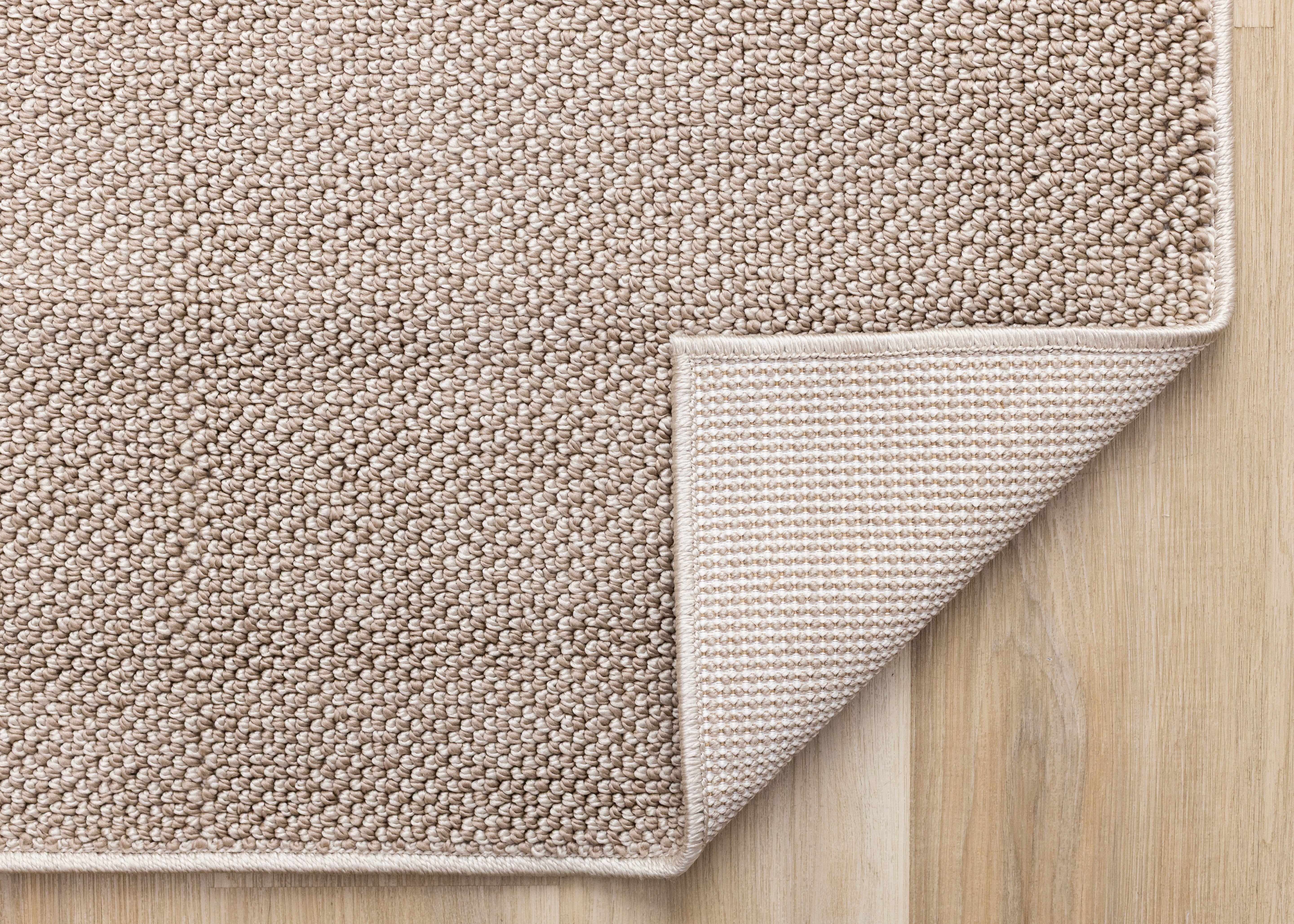 Inga Taupe White High Loop Texture Rug