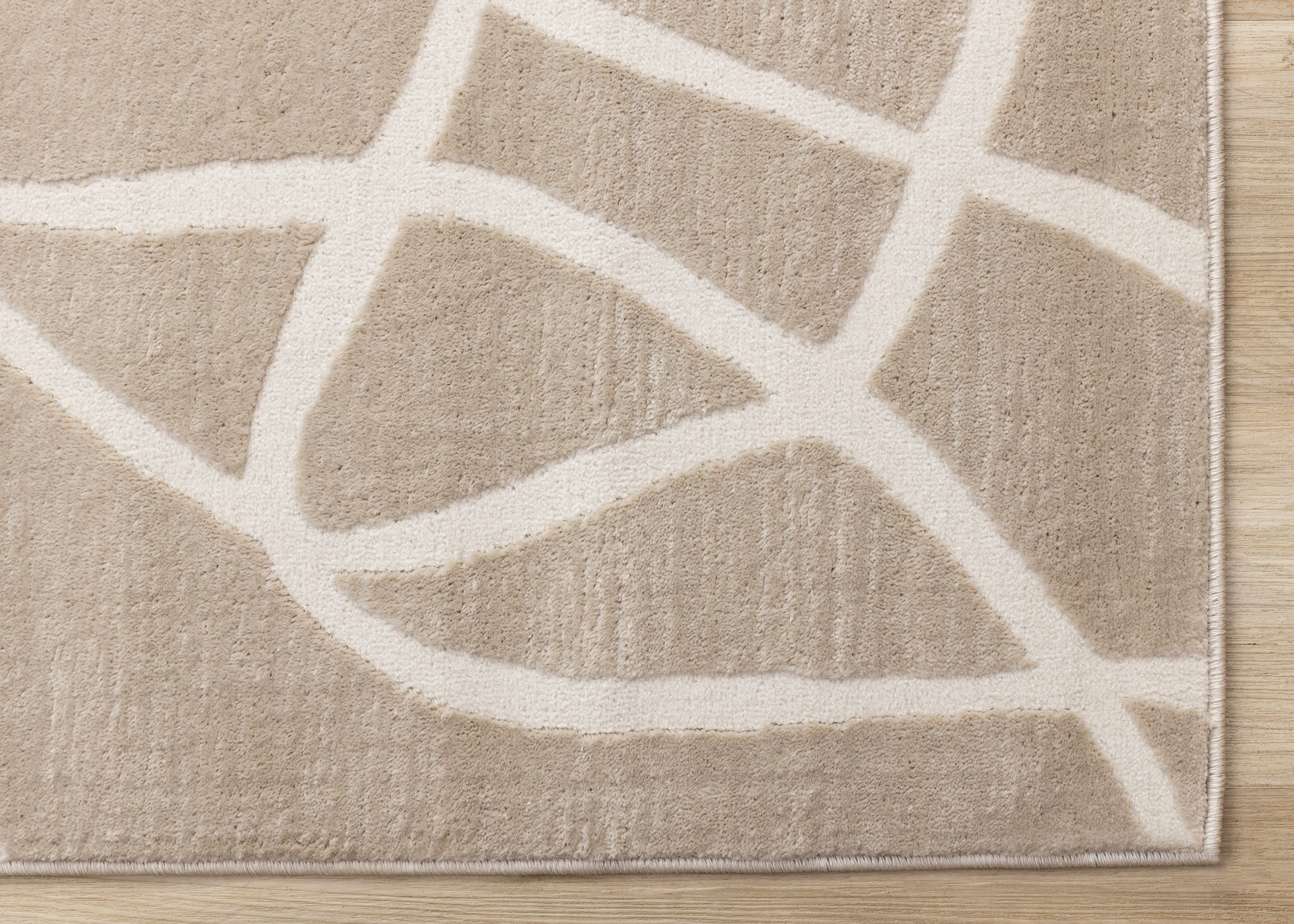 Leo Beige Cream Organic Line Design Rug