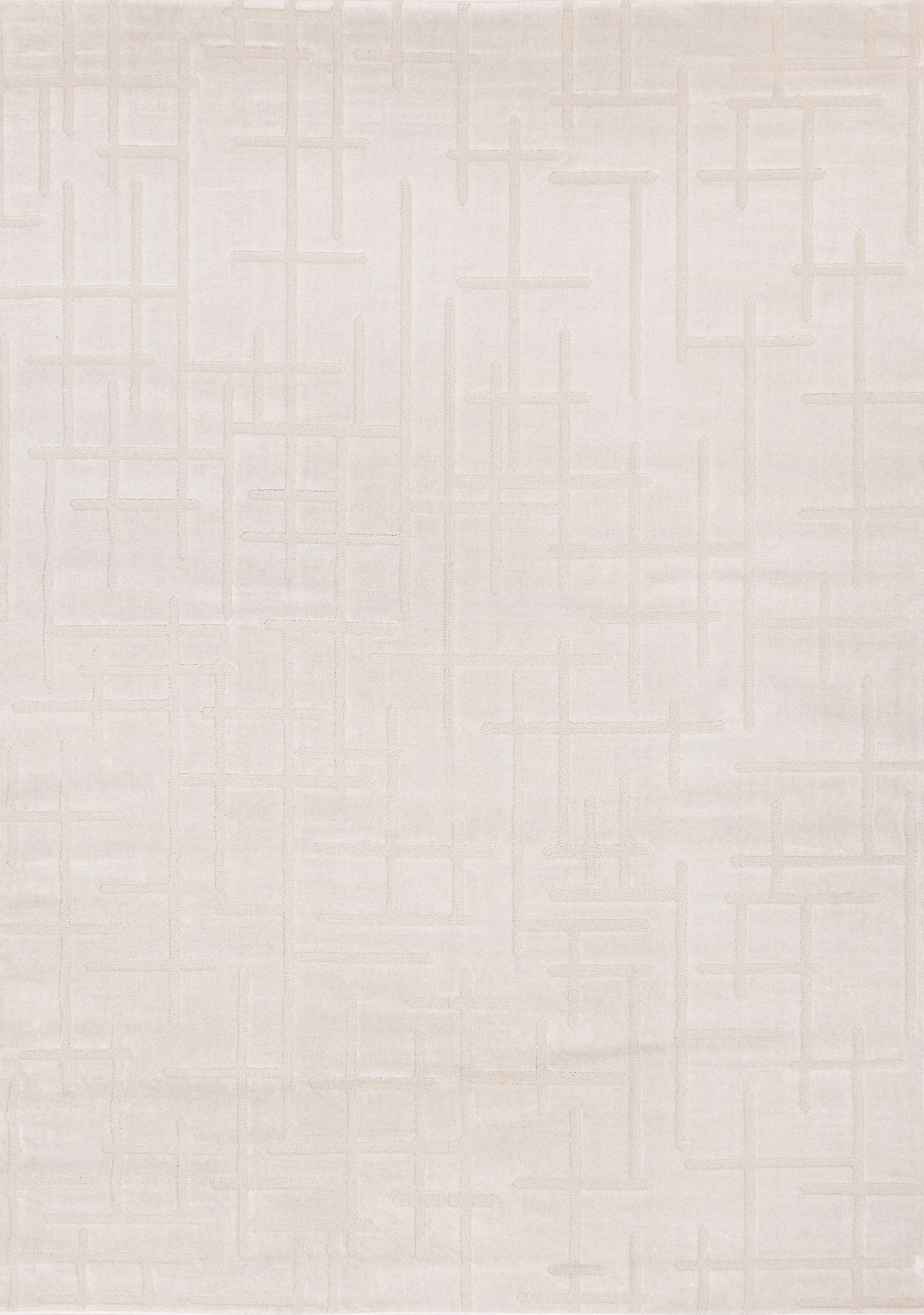 Leo White Lines Design Rug