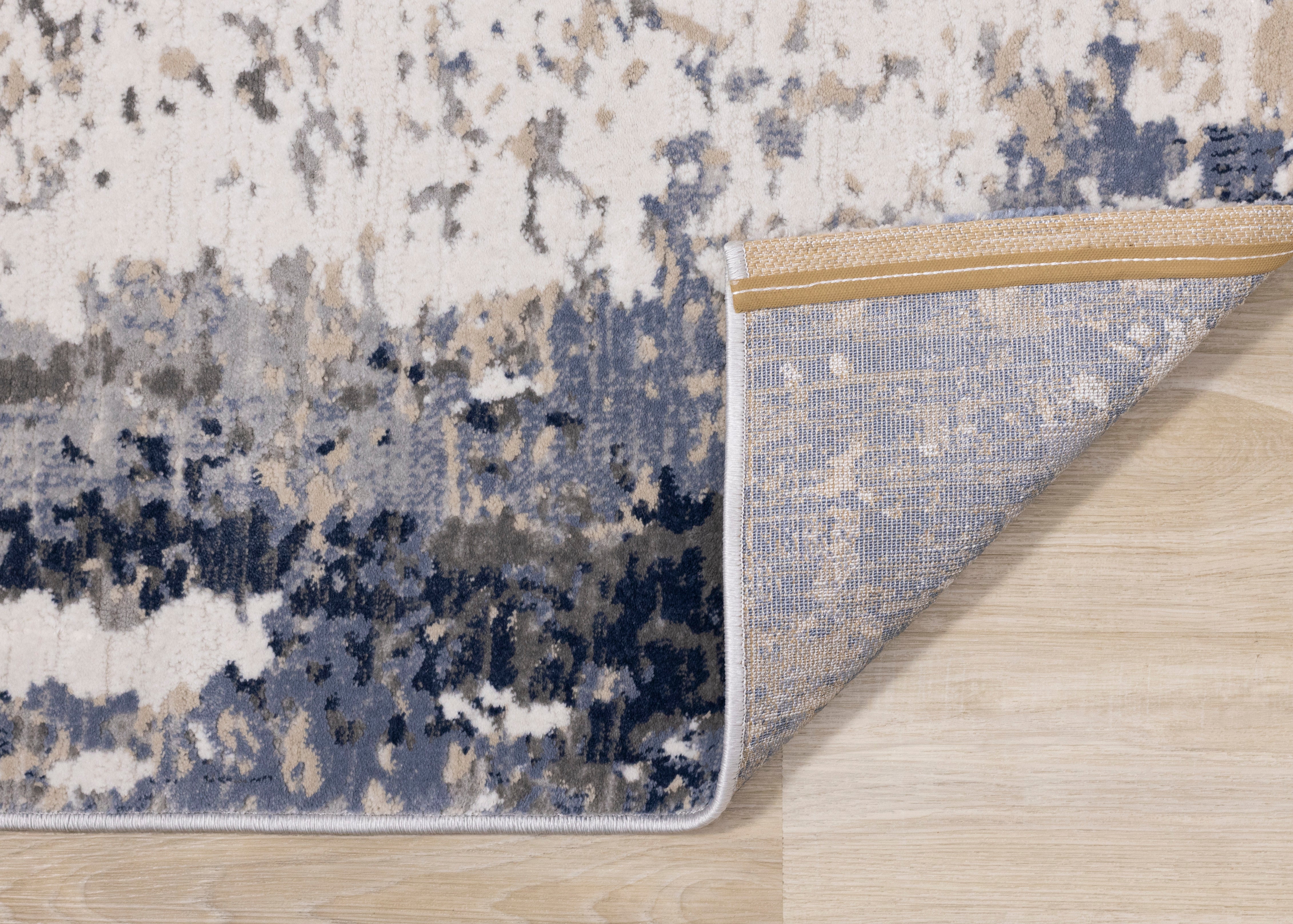 Luca Blue Beige Distressed Rug