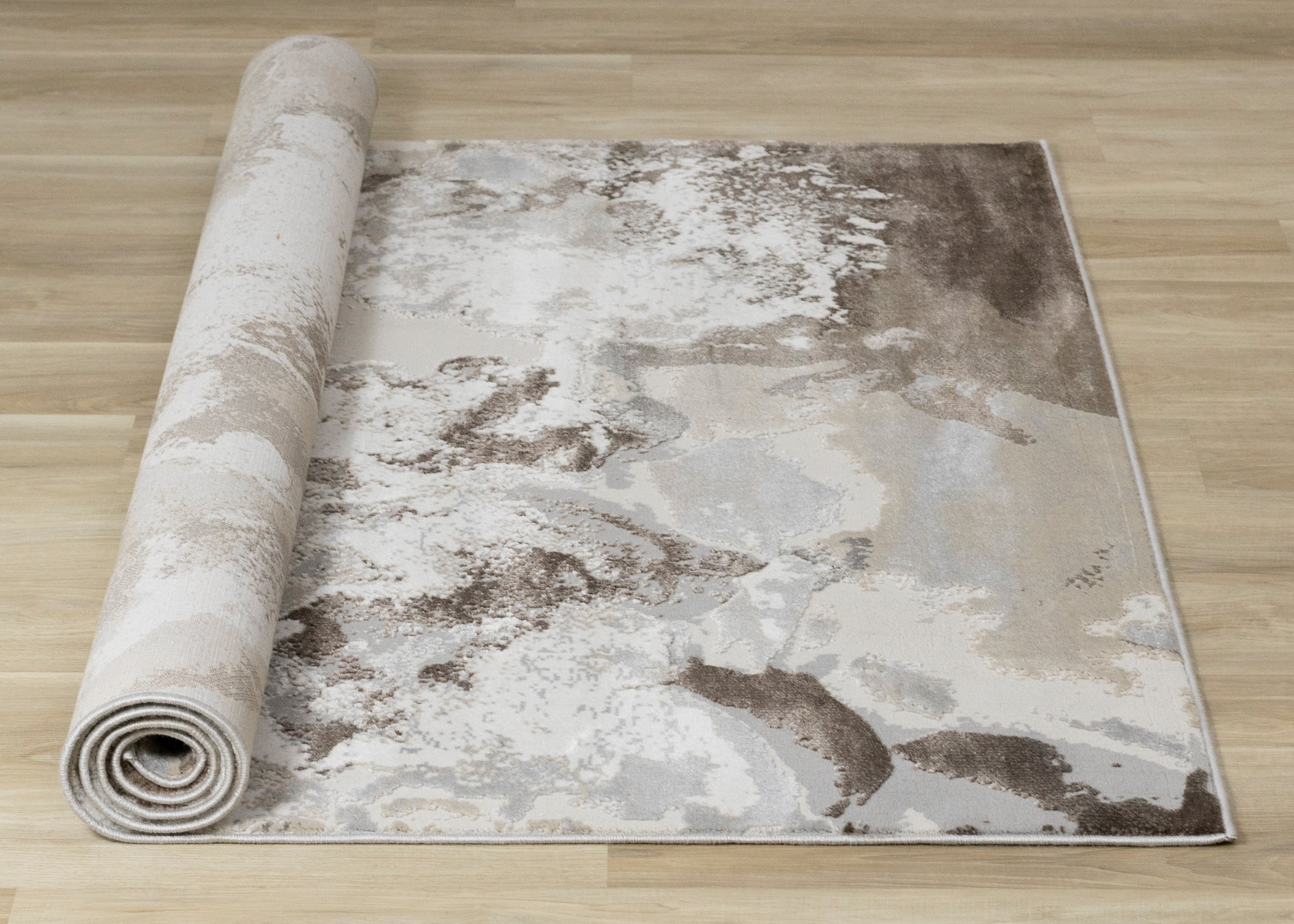 Luca Taupe Organic Swirl Rug