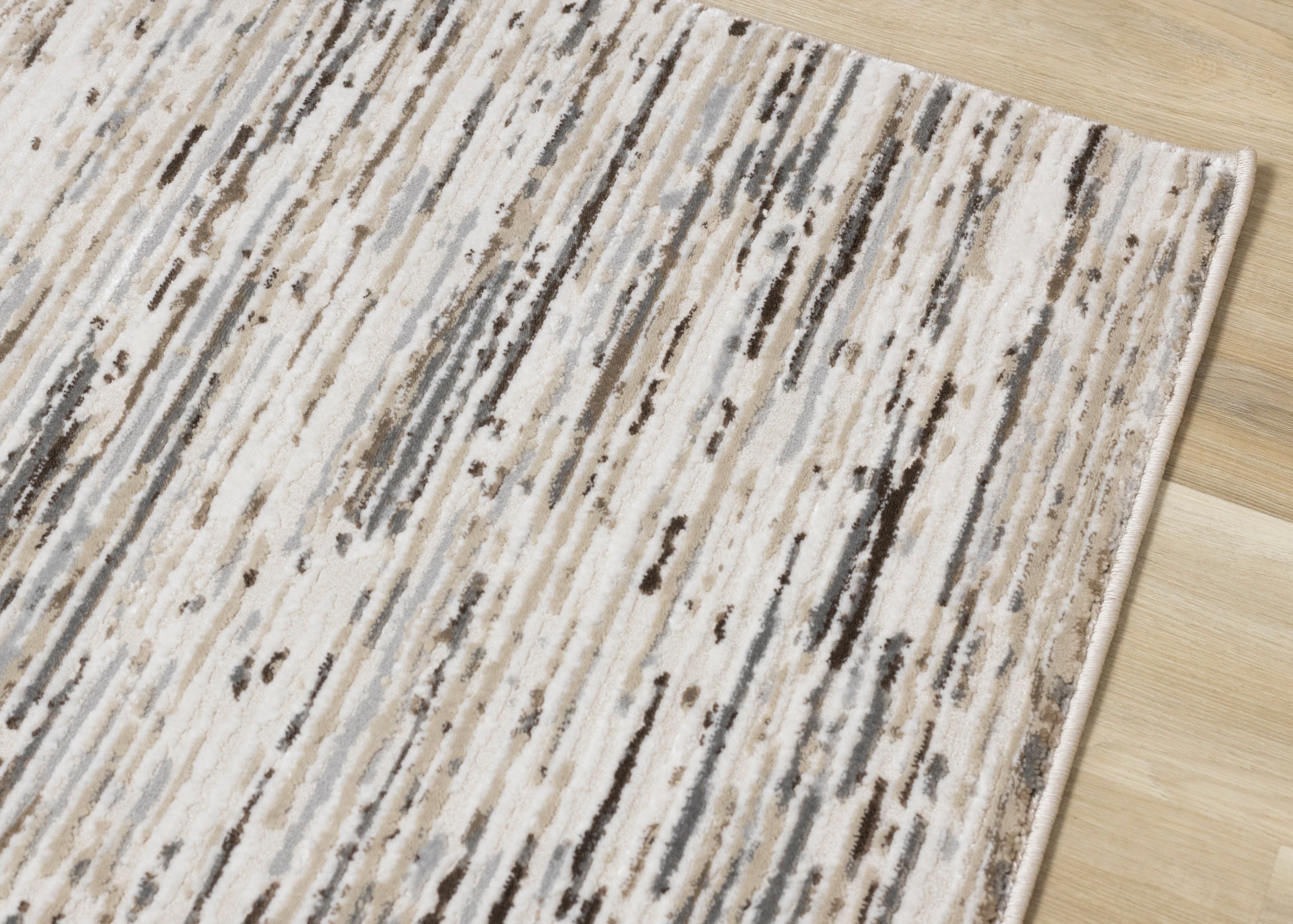Luca Beige Grey Organic Lines Rug