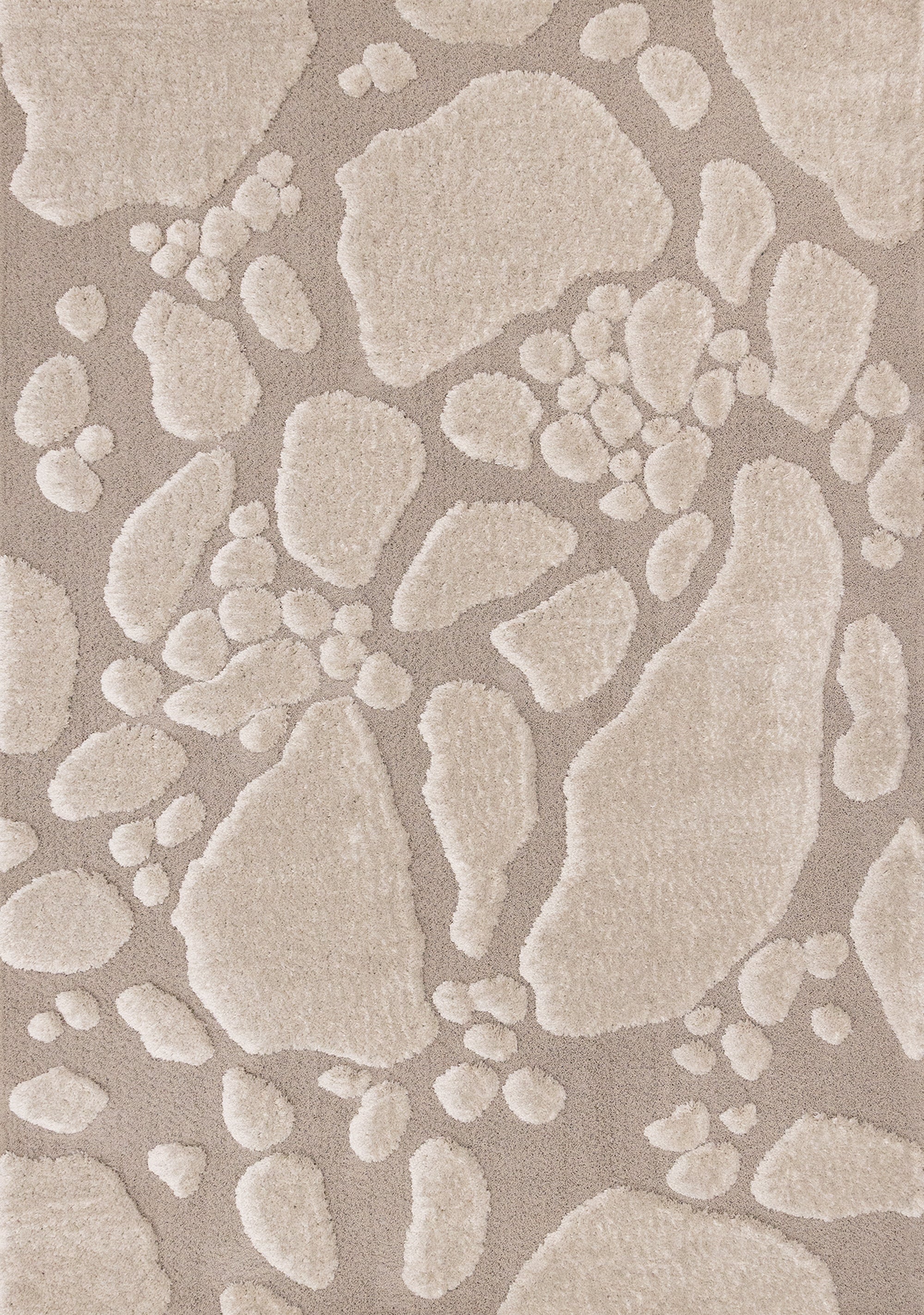 Luxe Taupe Sand Pebbled Design Rug