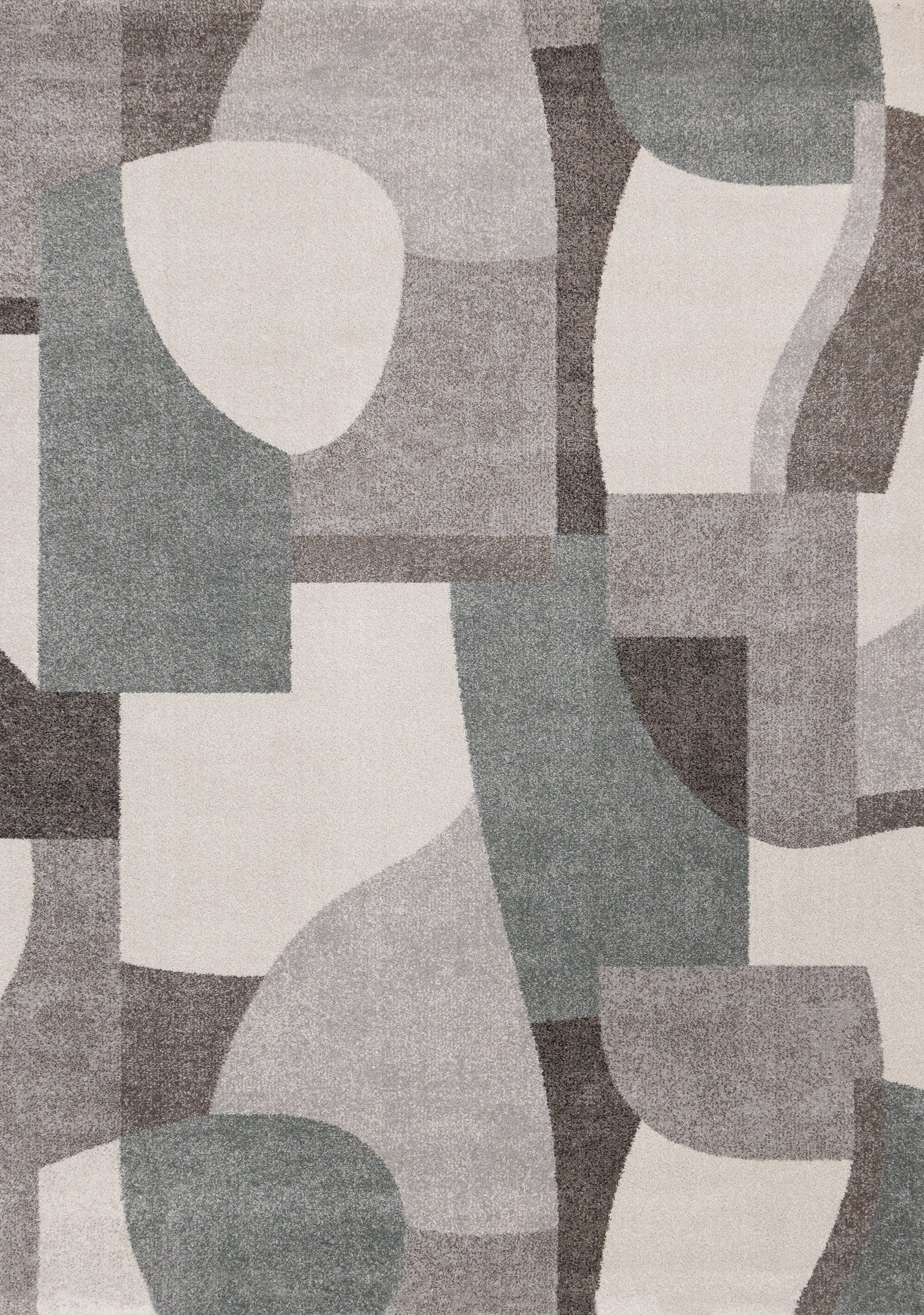 Marquis Blue White Grey Organic Shapes Rug