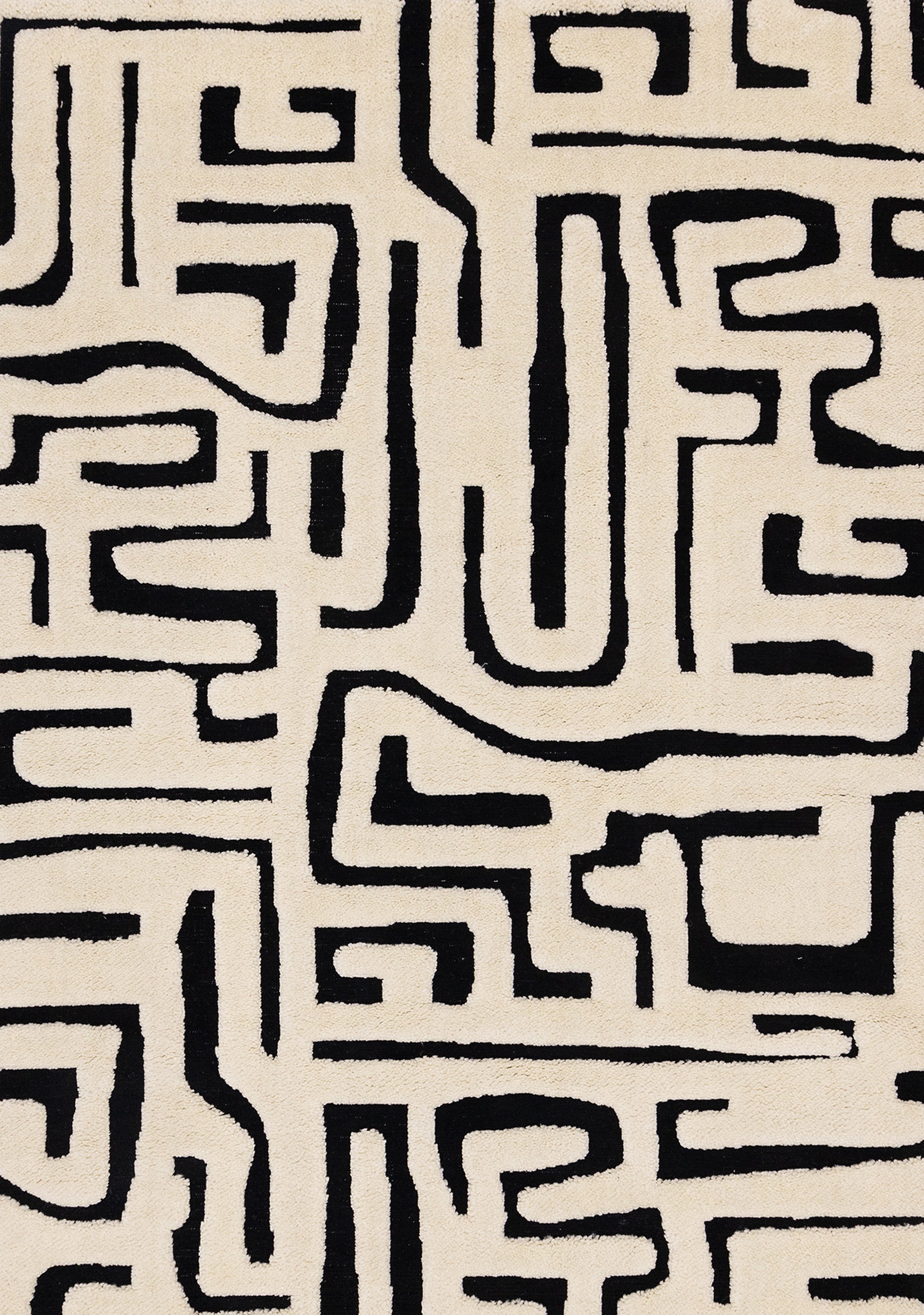 Mareeba White Black Abstract Design Rug