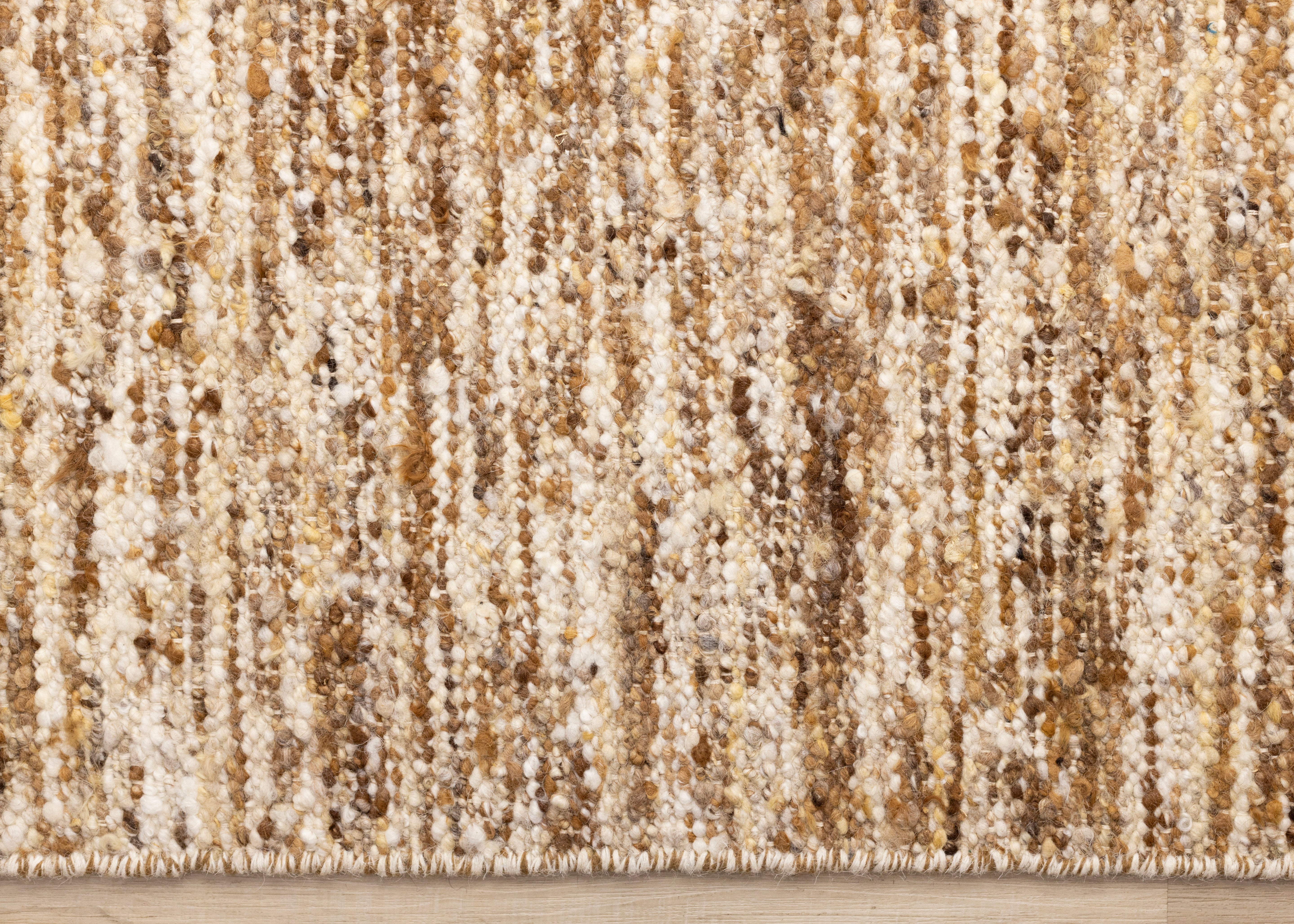 Ripple Brown Beige White Distressed Rug