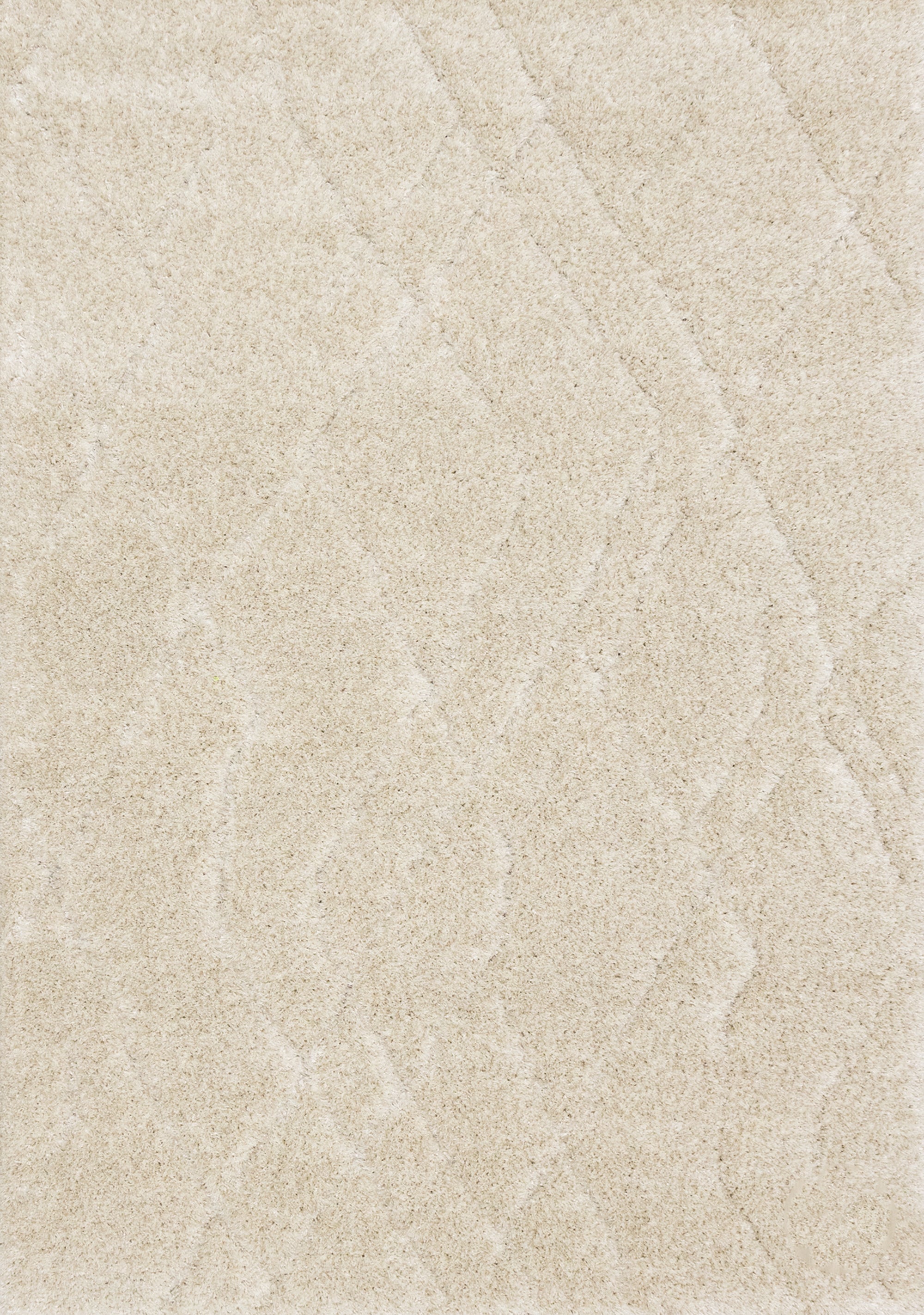 Roman Cream Subtle Diamond Pattern Rug