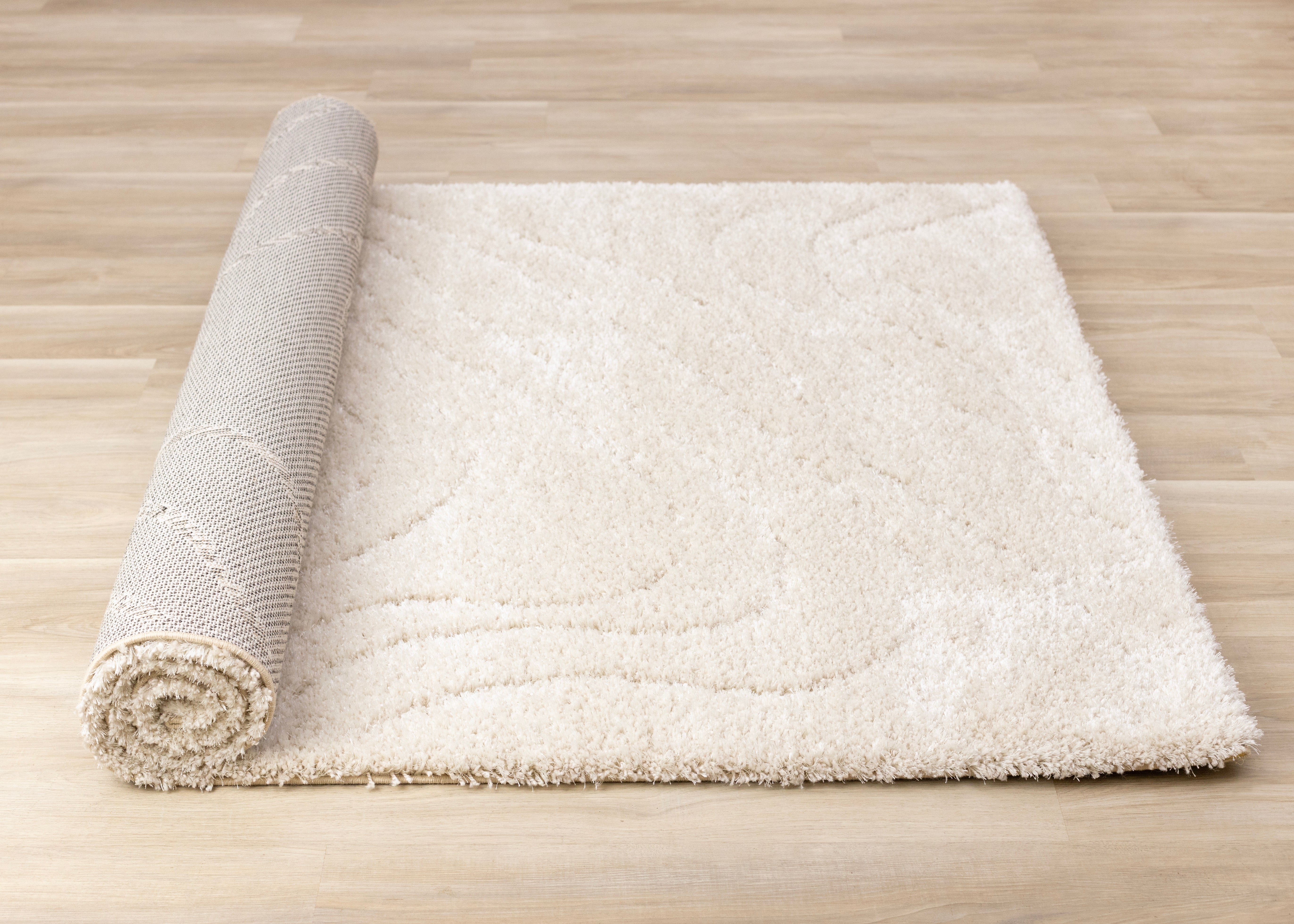 Roman Cream Soft Touch Wood Grain Rug