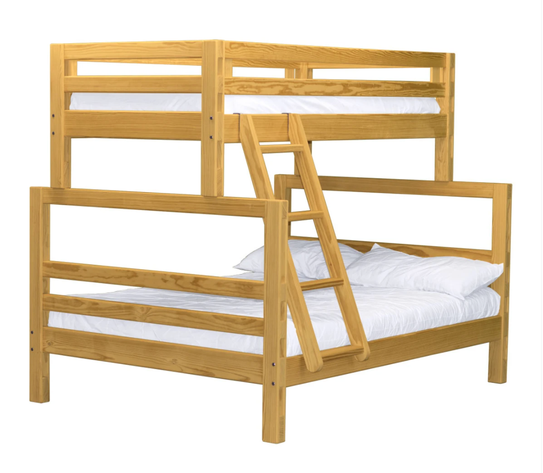 Ladder Bunk Bed, TwinXL Over Queen, By Crate Designs. 4058H