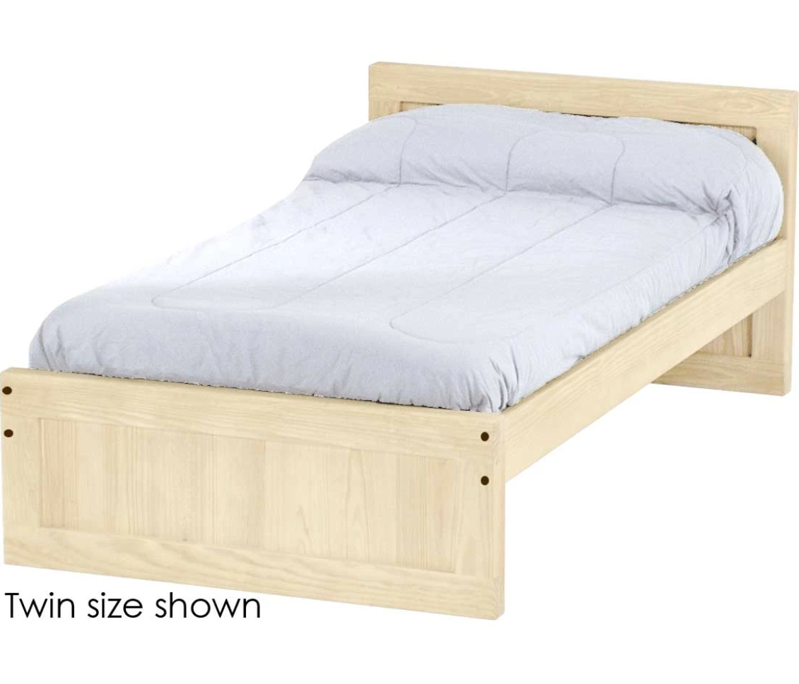 Panel Bed, Queen, 29" Headboard and 16" Footboard, By Crate Designs. 4596