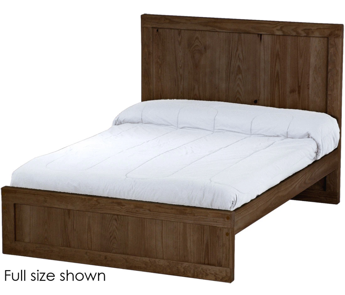 Panel Bed, Queen, 48" Headboard and 16" Footboard, By Crate Designs. 4586