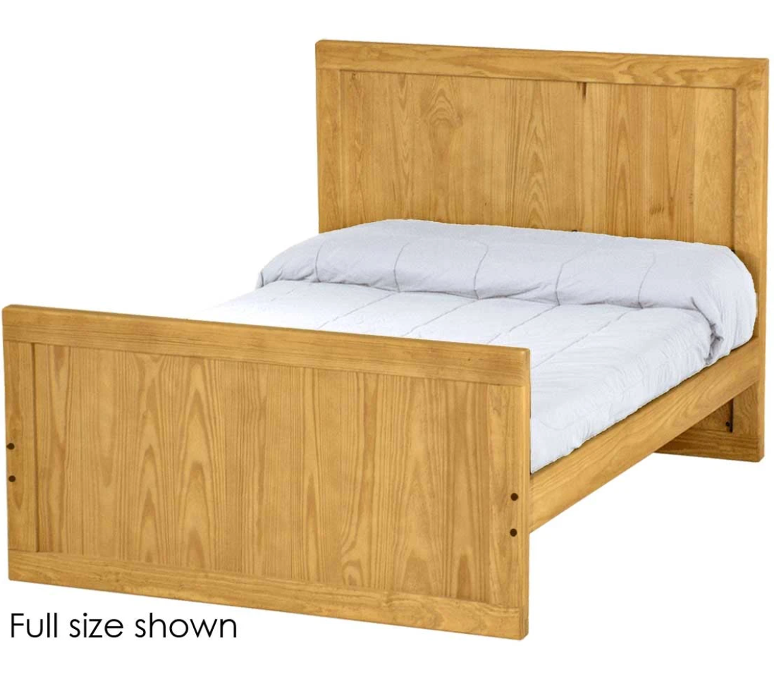 Panel Bed, Queen, 48" Headboard and 29" Footboard, By Crate Designs. 4589