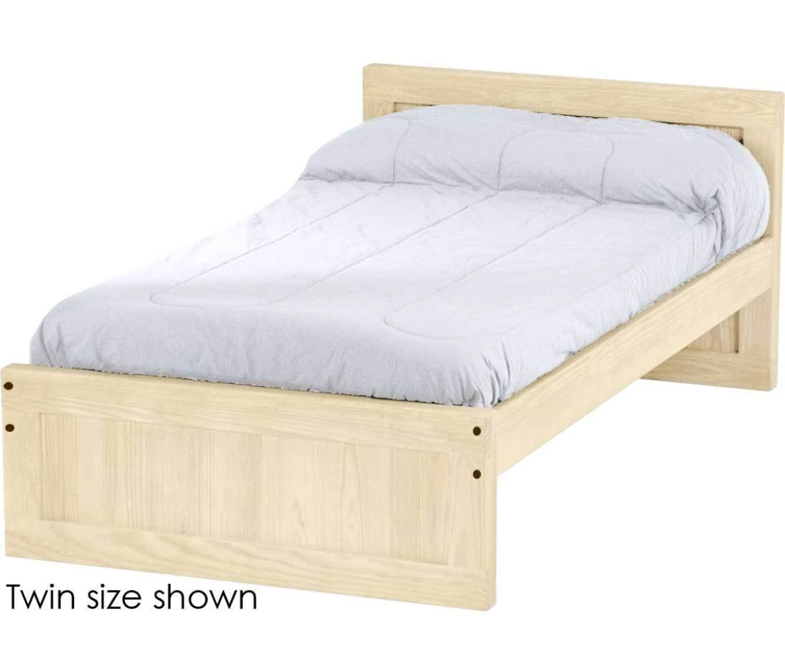 Panel Bed, King, 29" Headboard and 16" Footboard, By Crate Designs. 4696