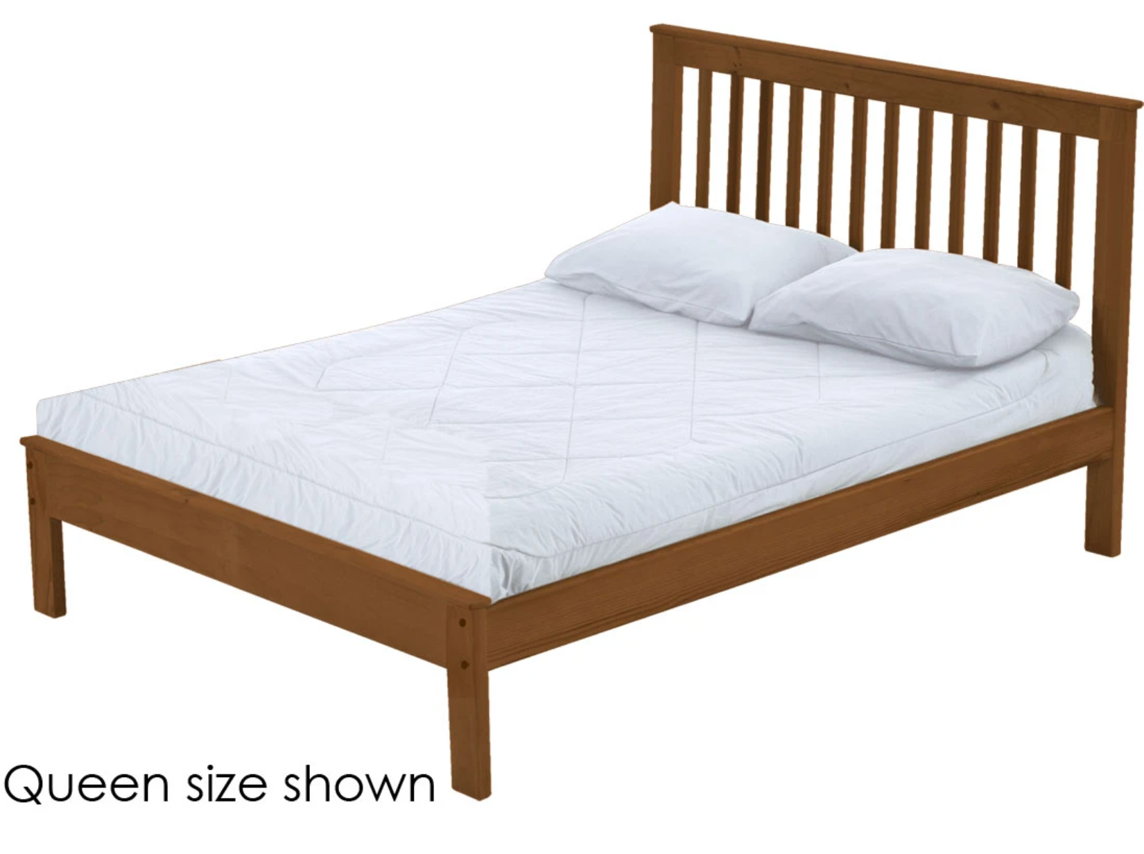 Mission Bed, Full, 44" Headboard and 17" Footboard, By Crate Designs. 4847