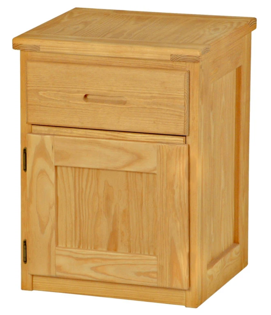 Night Table with Drawer and Door, 30" Tall, By Crate Designs. 7009L, 7009R