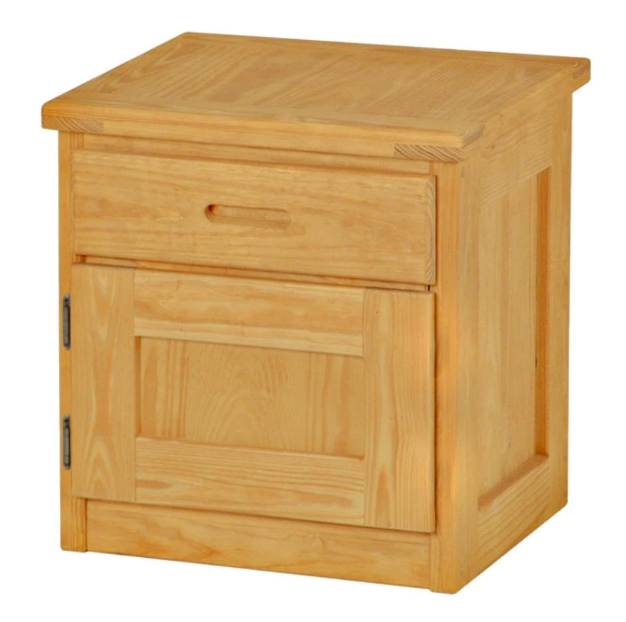 Night Table with Drawer and Door, 24" Tall, By Crate Designs. 7010L, 7010R
