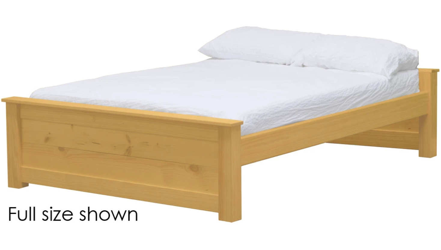 HarvestRoots Bed, Twin, 19" Headboard and Footboard, By Crate Designs. 43599