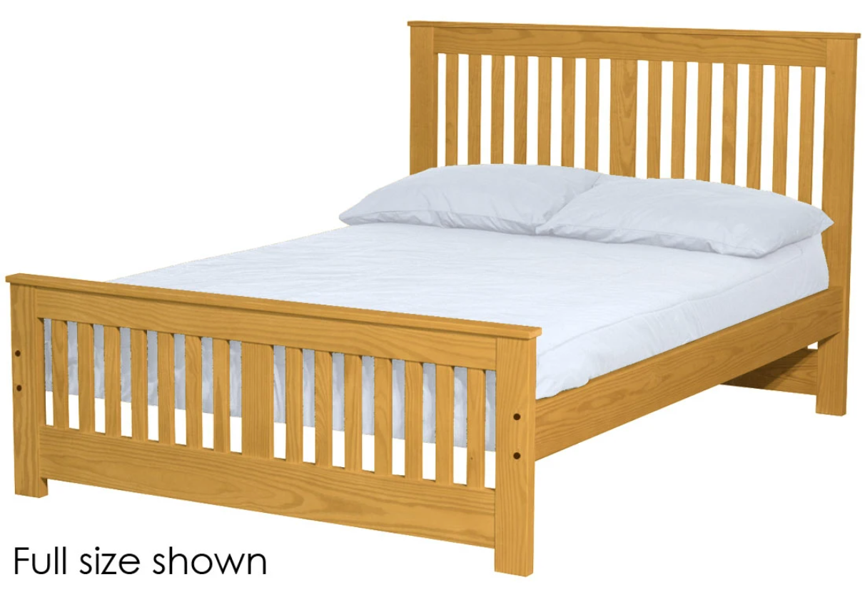 Shaker Bed, Queen, 44" Headboard and 22" Footboard, By Crate Designs. 45742