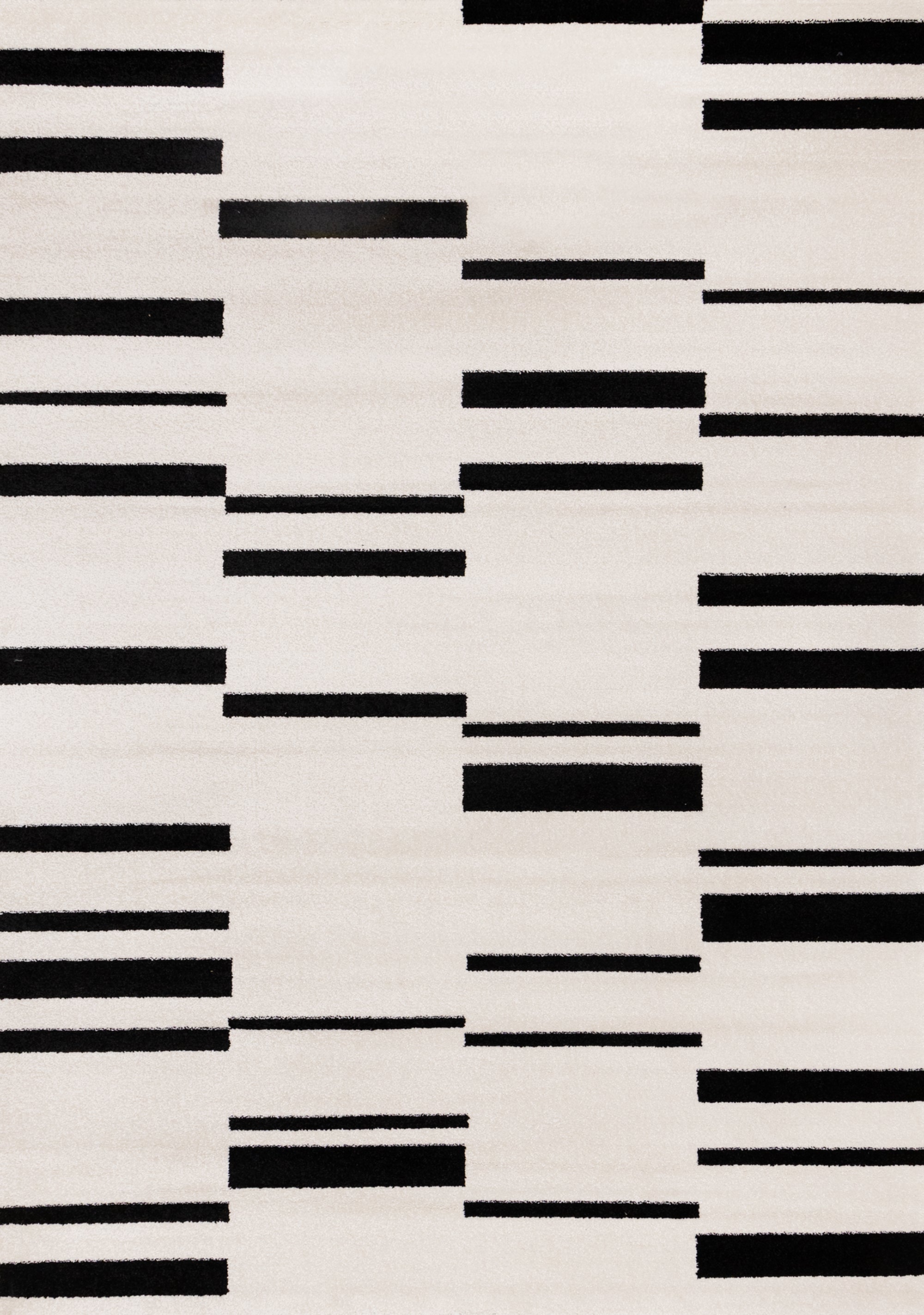 Slate White Black Column Stripes Rug