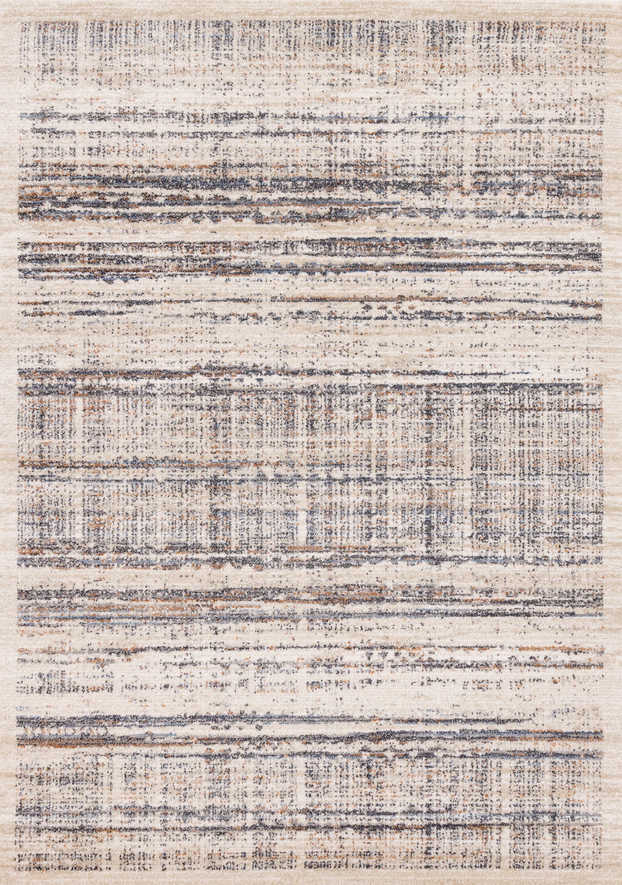 Swift Cream Taupe Distressed Lines Rug