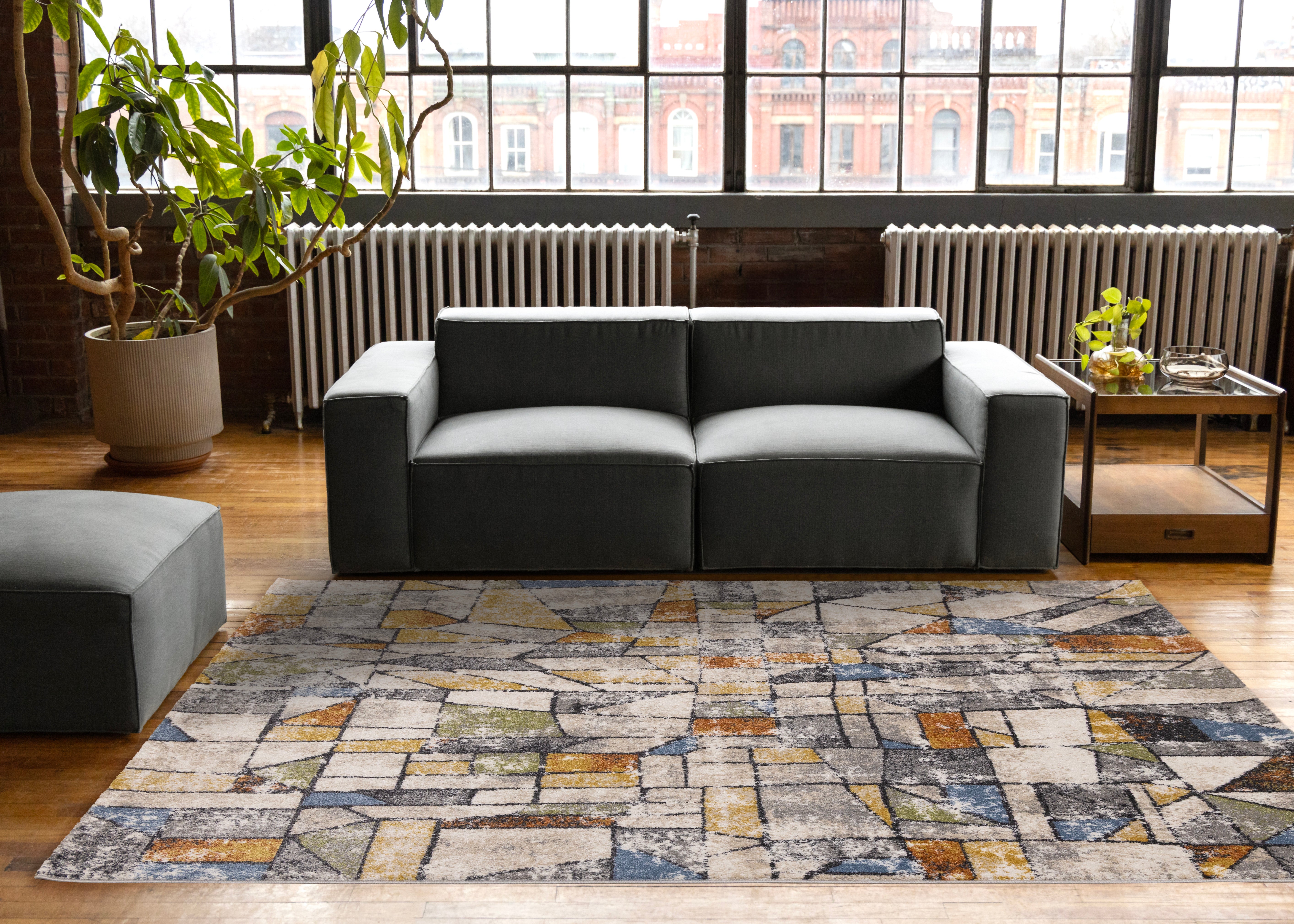 Swift Multi Stain Glass Design Rug