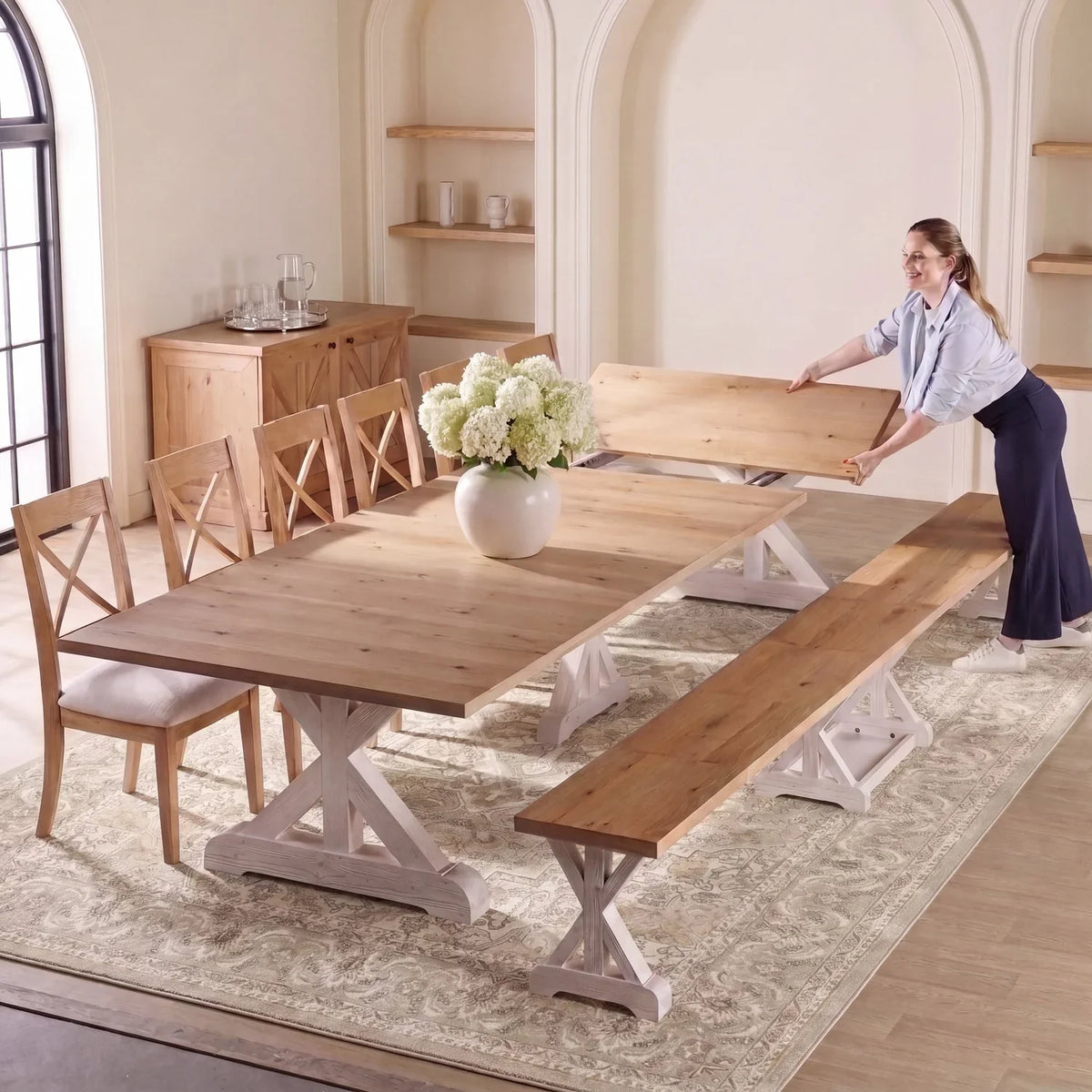 Gather Dining Set: Table + 1 Bench
